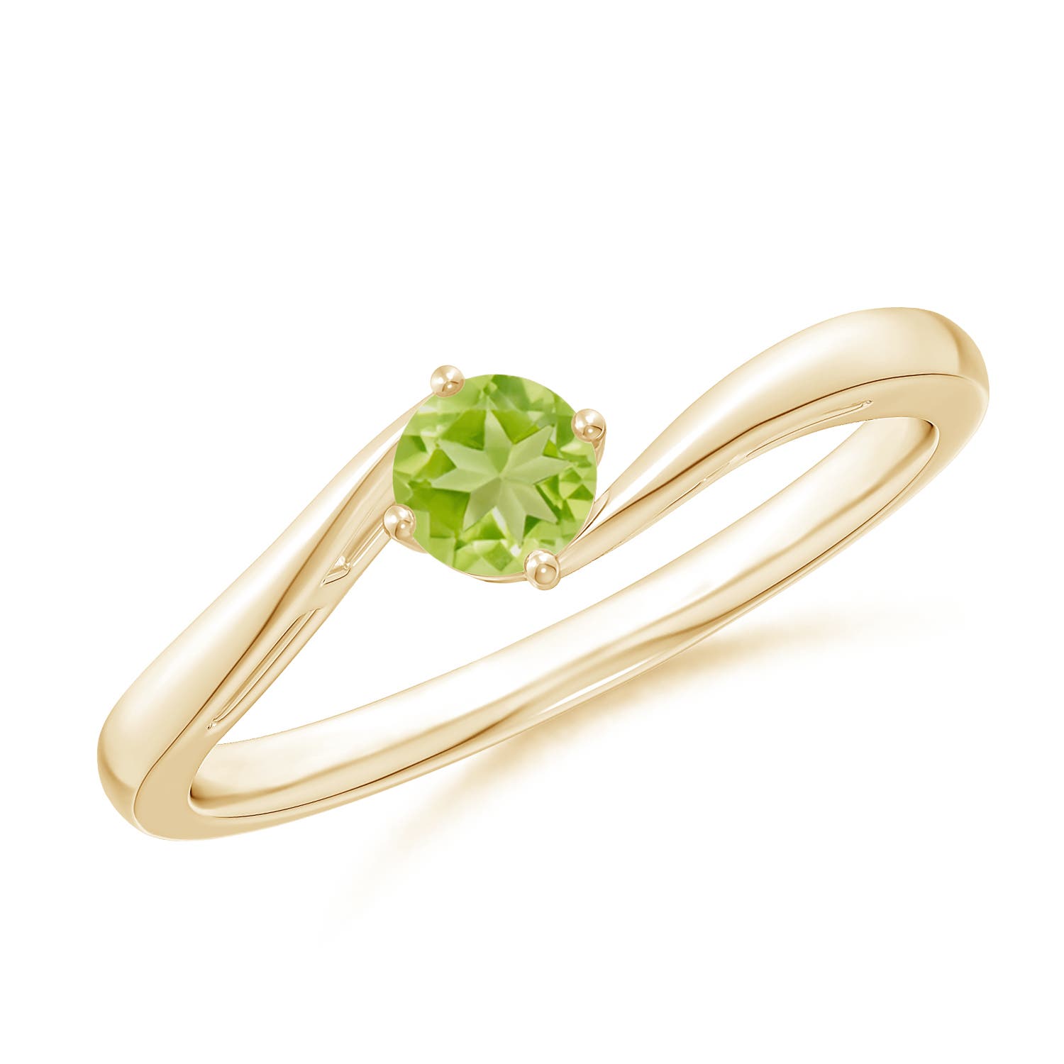 AA - Peridot / 0.3 CT / 14 KT Yellow Gold