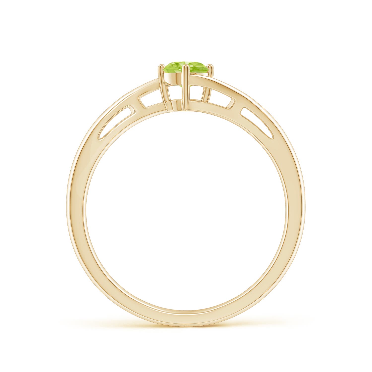 AA - Peridot / 0.3 CT / 14 KT Yellow Gold