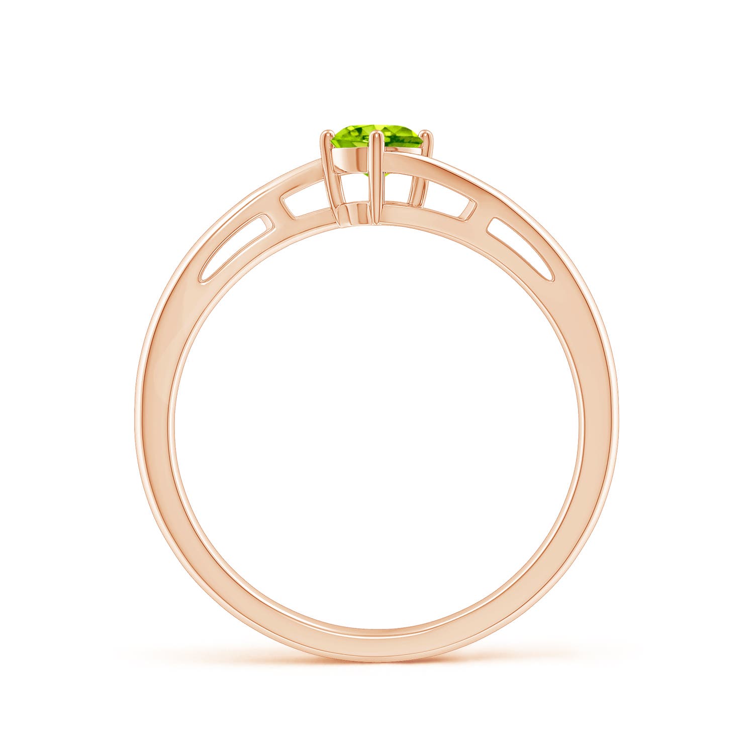 AAA - Peridot / 0.3 CT / 14 KT Rose Gold