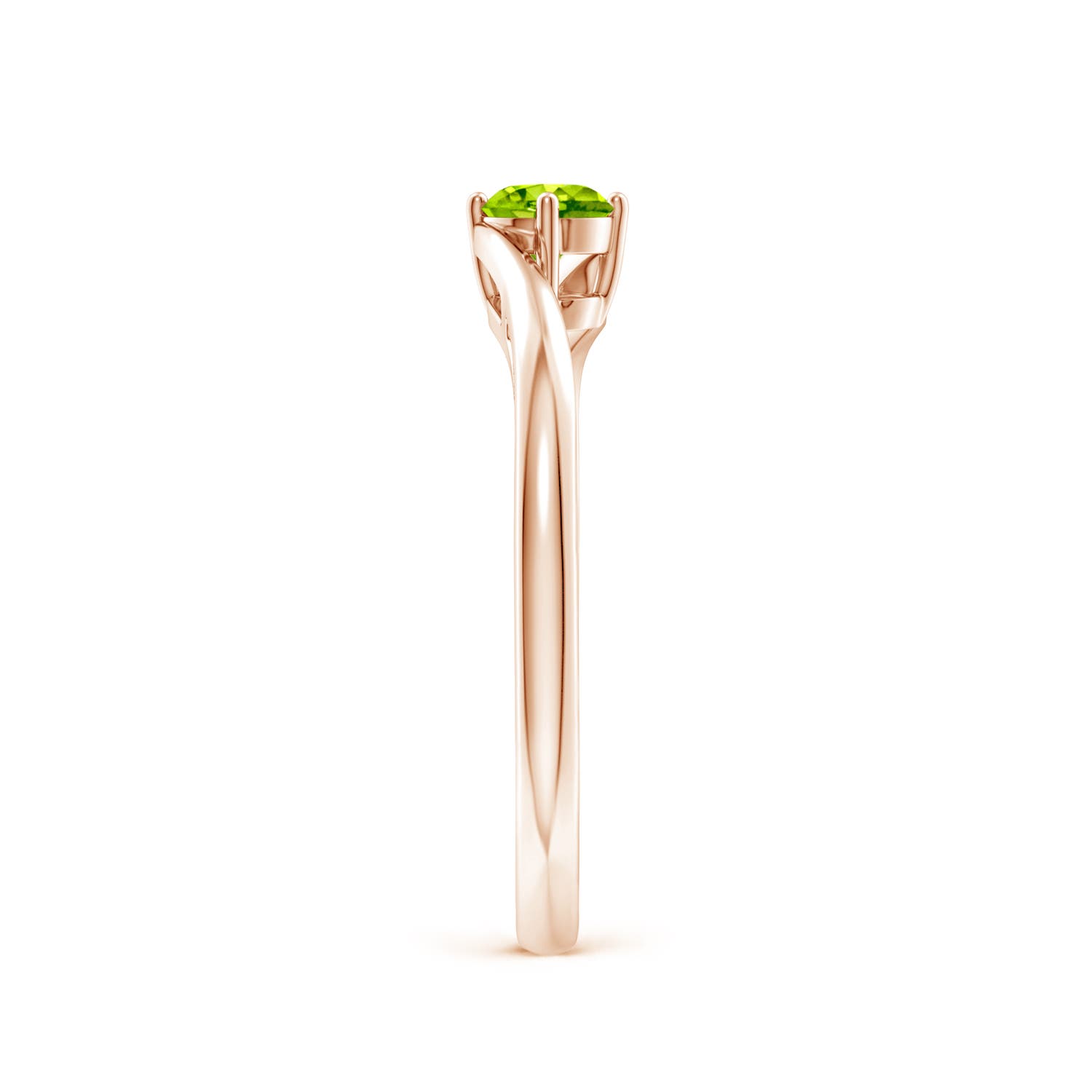 AAA - Peridot / 0.3 CT / 14 KT Rose Gold