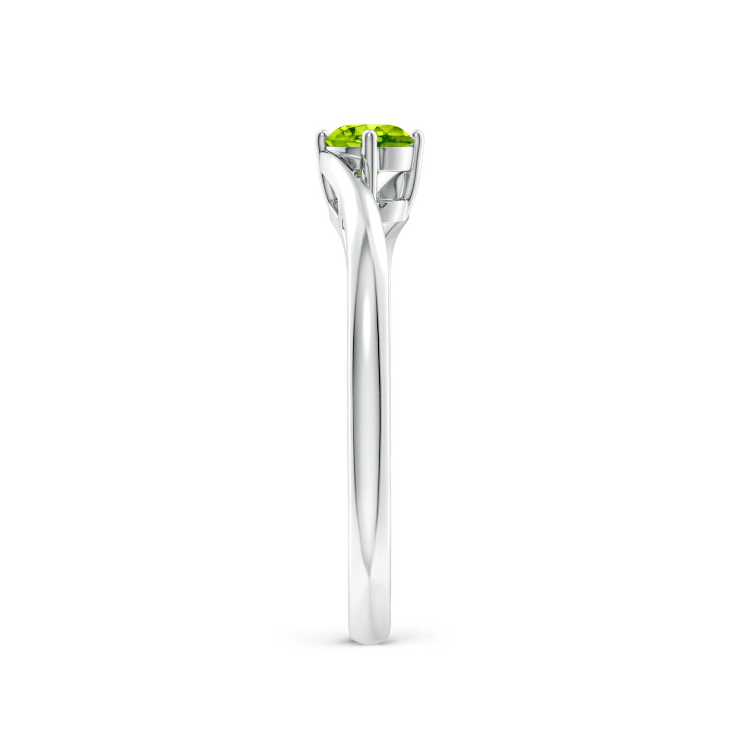 AAA - Peridot / 0.3 CT / 14 KT White Gold