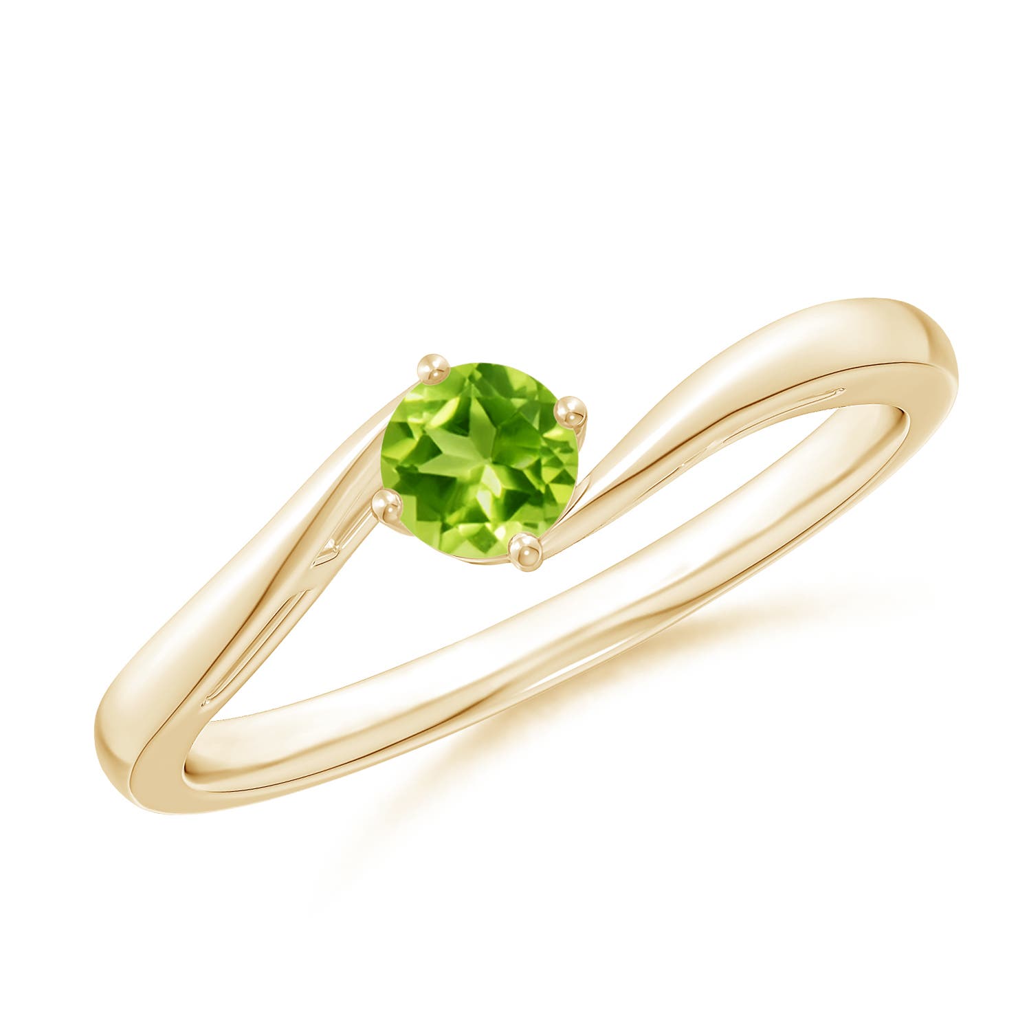 AAA - Peridot / 0.3 CT / 14 KT Yellow Gold