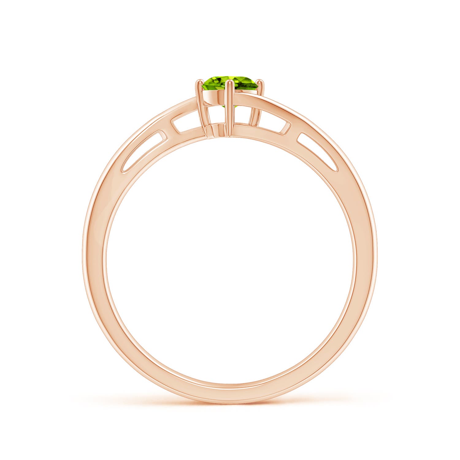 AAAA - Peridot / 0.3 CT / 14 KT Rose Gold