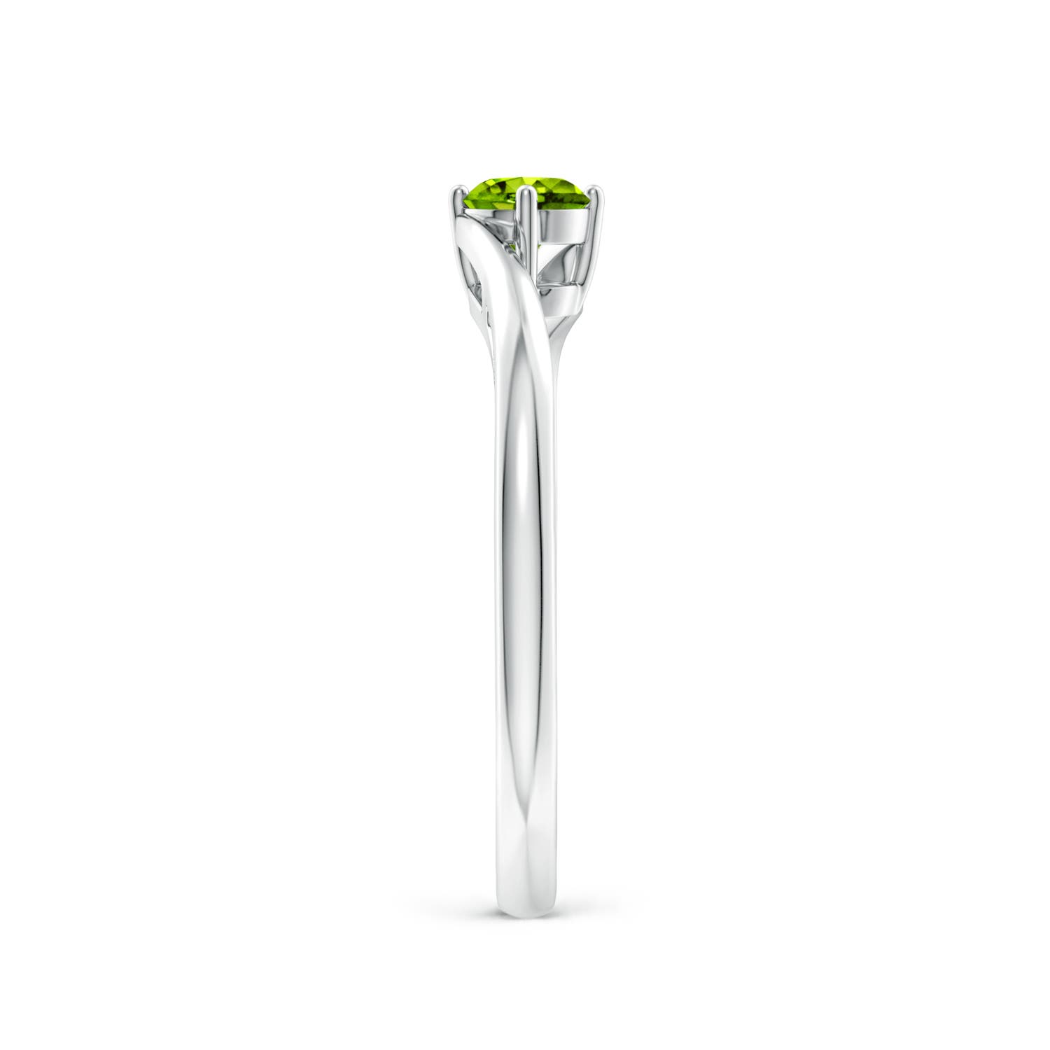 AAAA - Peridot / 0.3 CT / 14 KT White Gold