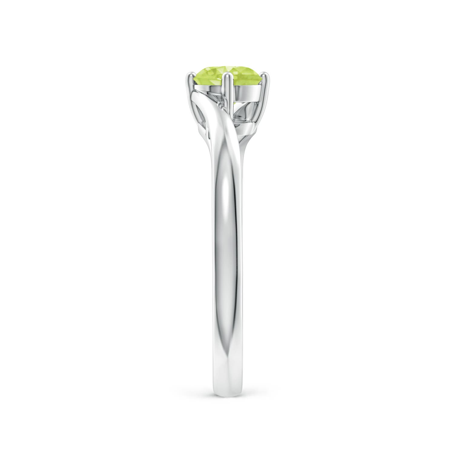 A - Peridot / 0.55 CT / 14 KT White Gold