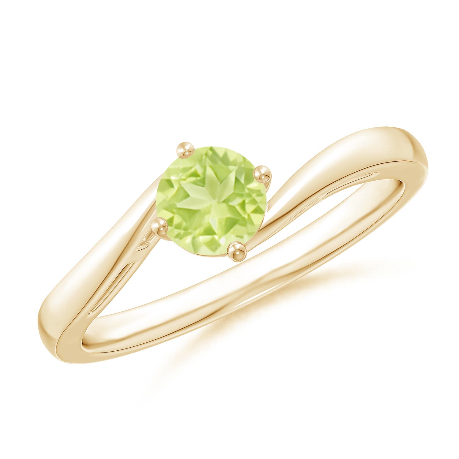 A - Peridot / 0.55 CT / 14 KT Yellow Gold