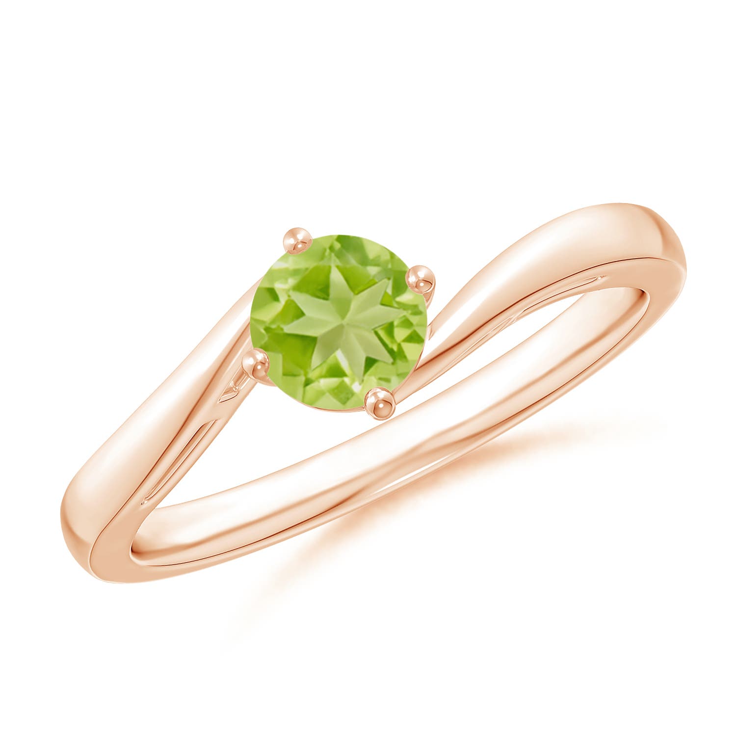 AA - Peridot / 0.55 CT / 14 KT Rose Gold