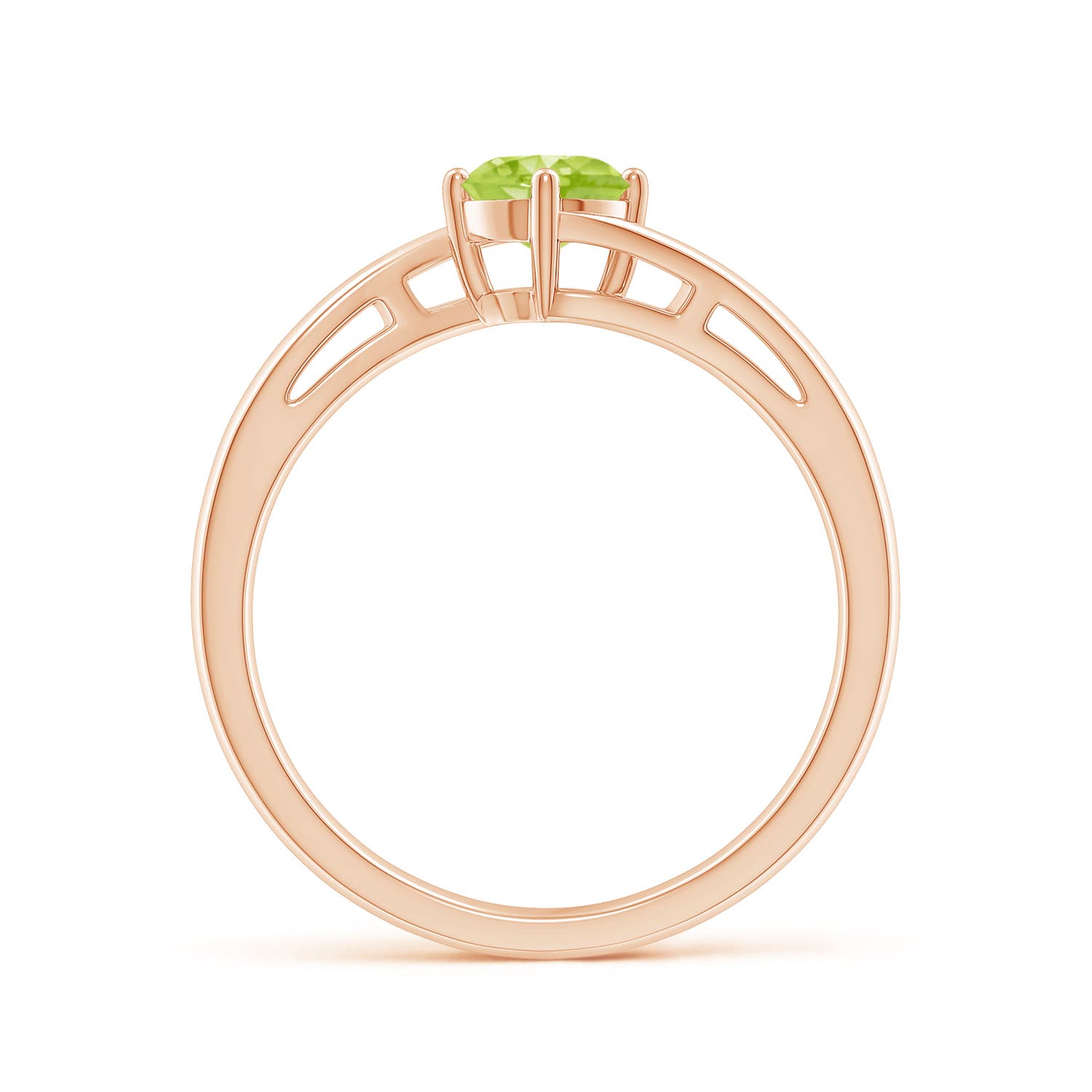 AA - Peridot / 0.55 CT / 14 KT Rose Gold