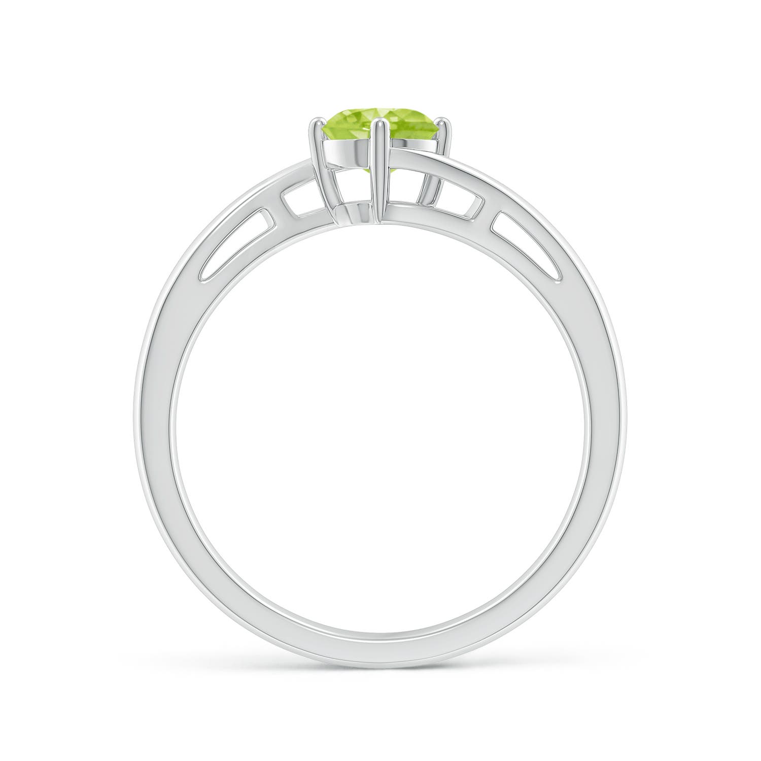 AA - Peridot / 0.55 CT / 14 KT White Gold