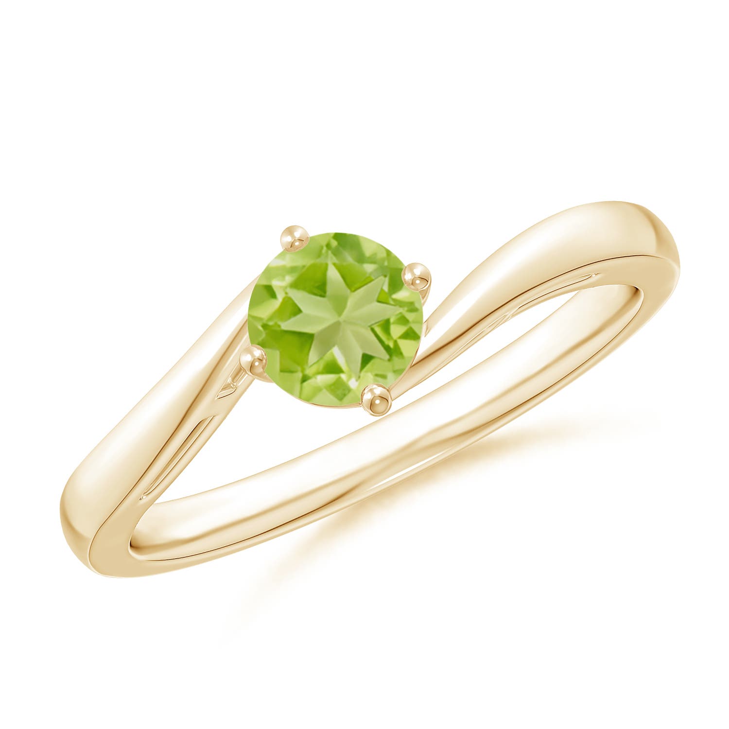 AA - Peridot / 0.55 CT / 14 KT Yellow Gold