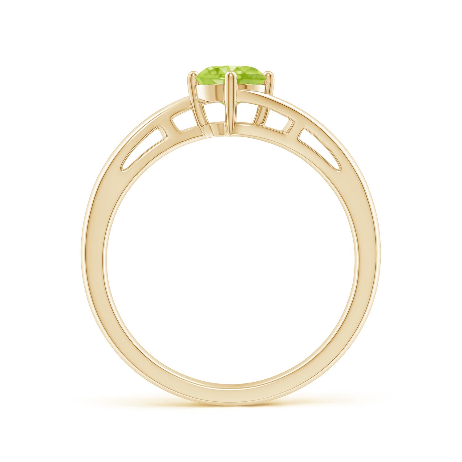 AA - Peridot / 0.55 CT / 14 KT Yellow Gold