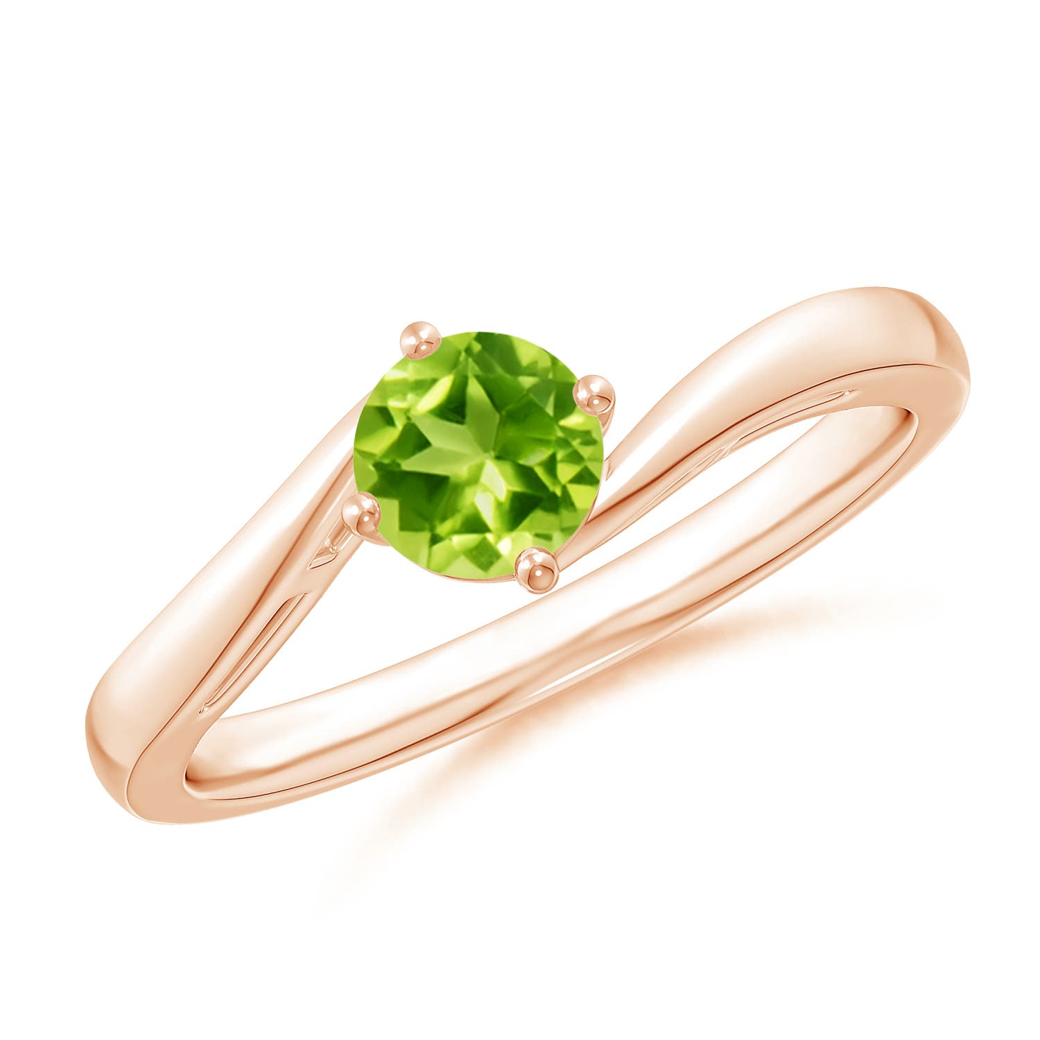 AAA - Peridot / 0.55 CT / 14 KT Rose Gold