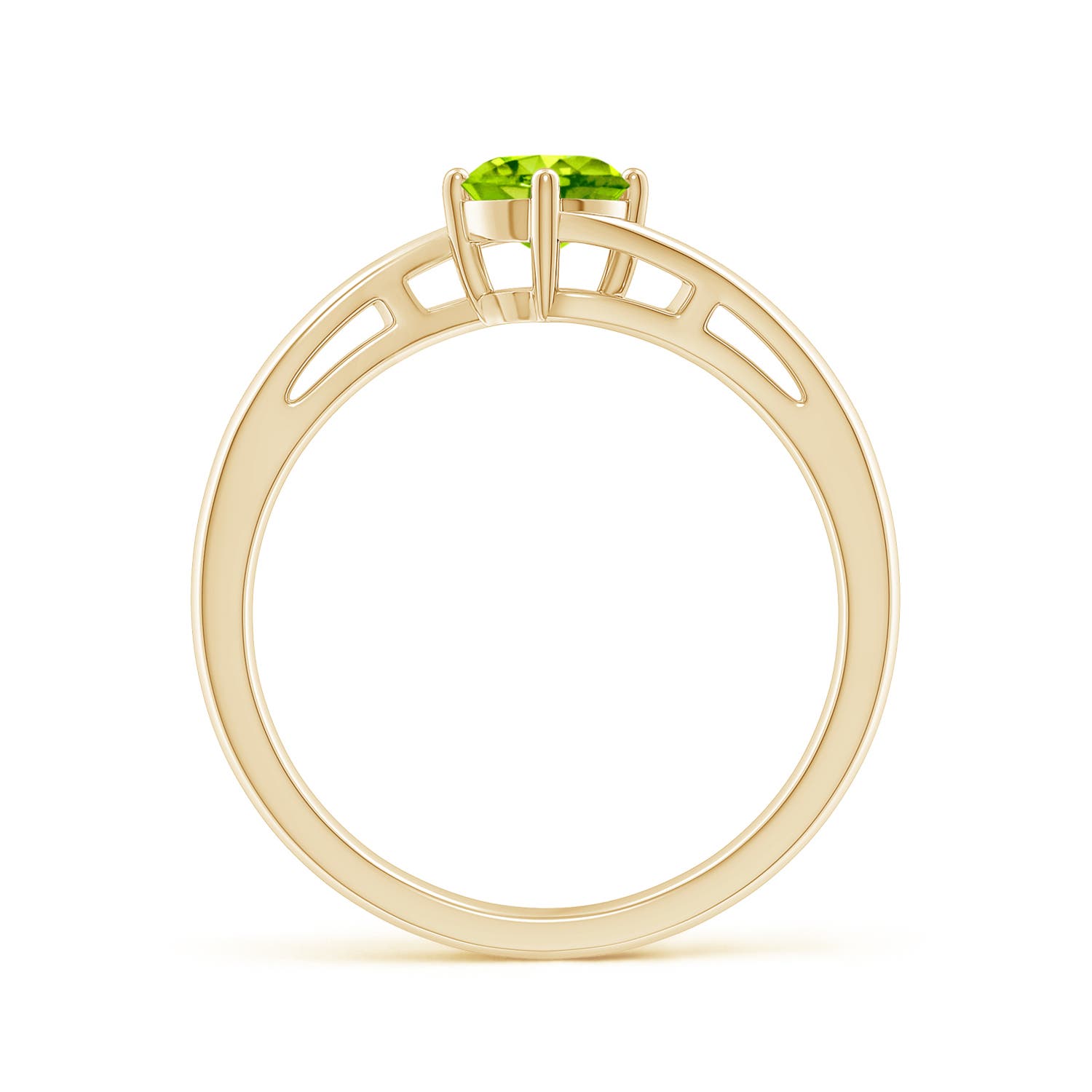 AAA - Peridot / 0.55 CT / 14 KT Yellow Gold