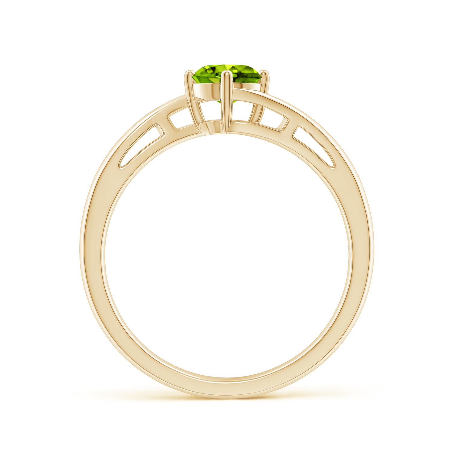 AAAA - Peridot / 0.55 CT / 14 KT Yellow Gold