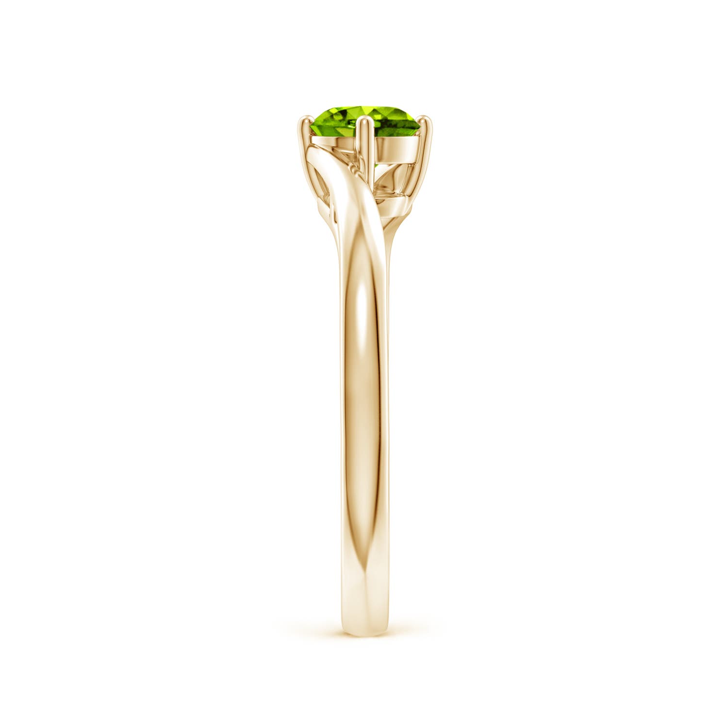 AAAA - Peridot / 0.55 CT / 14 KT Yellow Gold