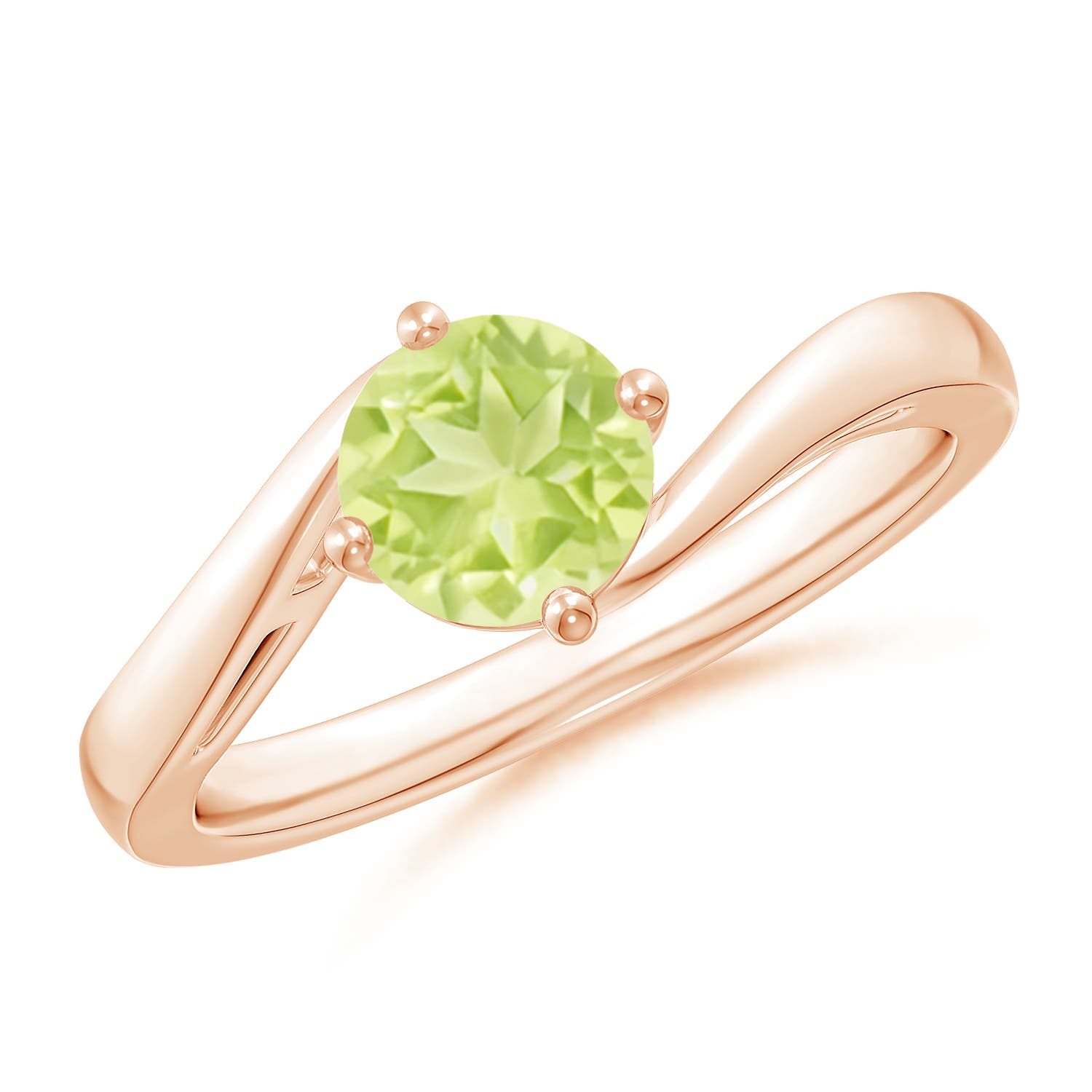 A - Peridot / 0.95 CT / 14 KT Rose Gold