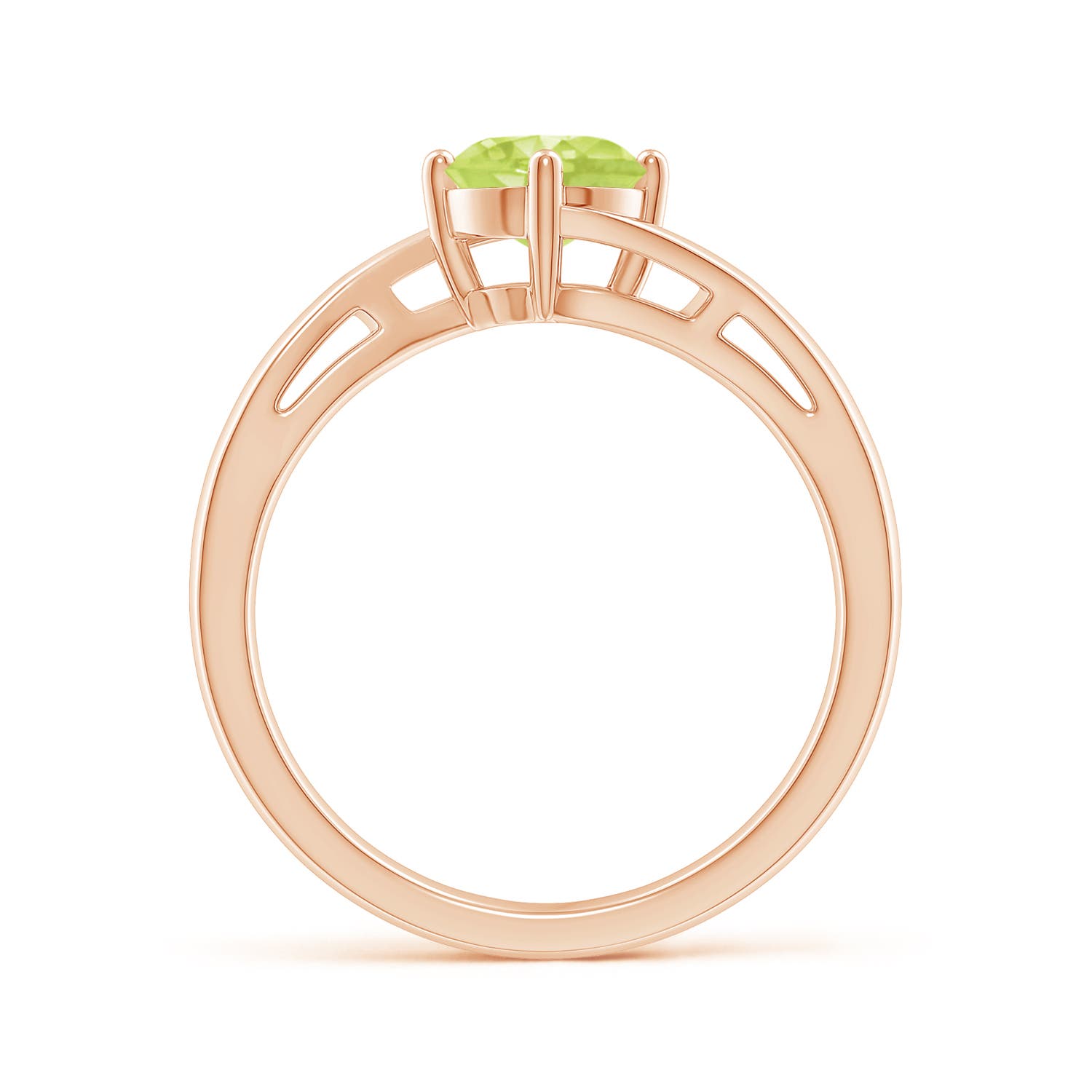 A - Peridot / 0.95 CT / 14 KT Rose Gold