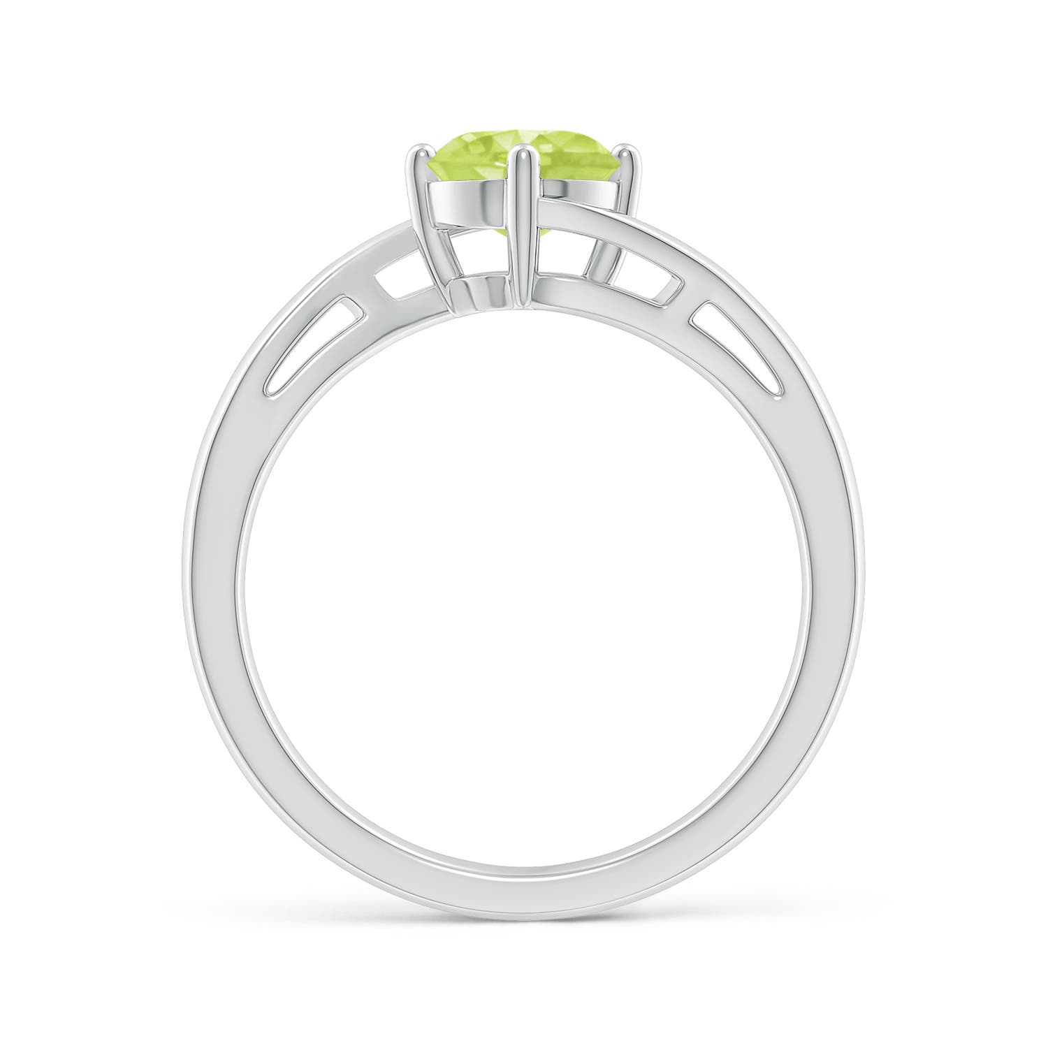 A - Peridot / 0.95 CT / 14 KT White Gold