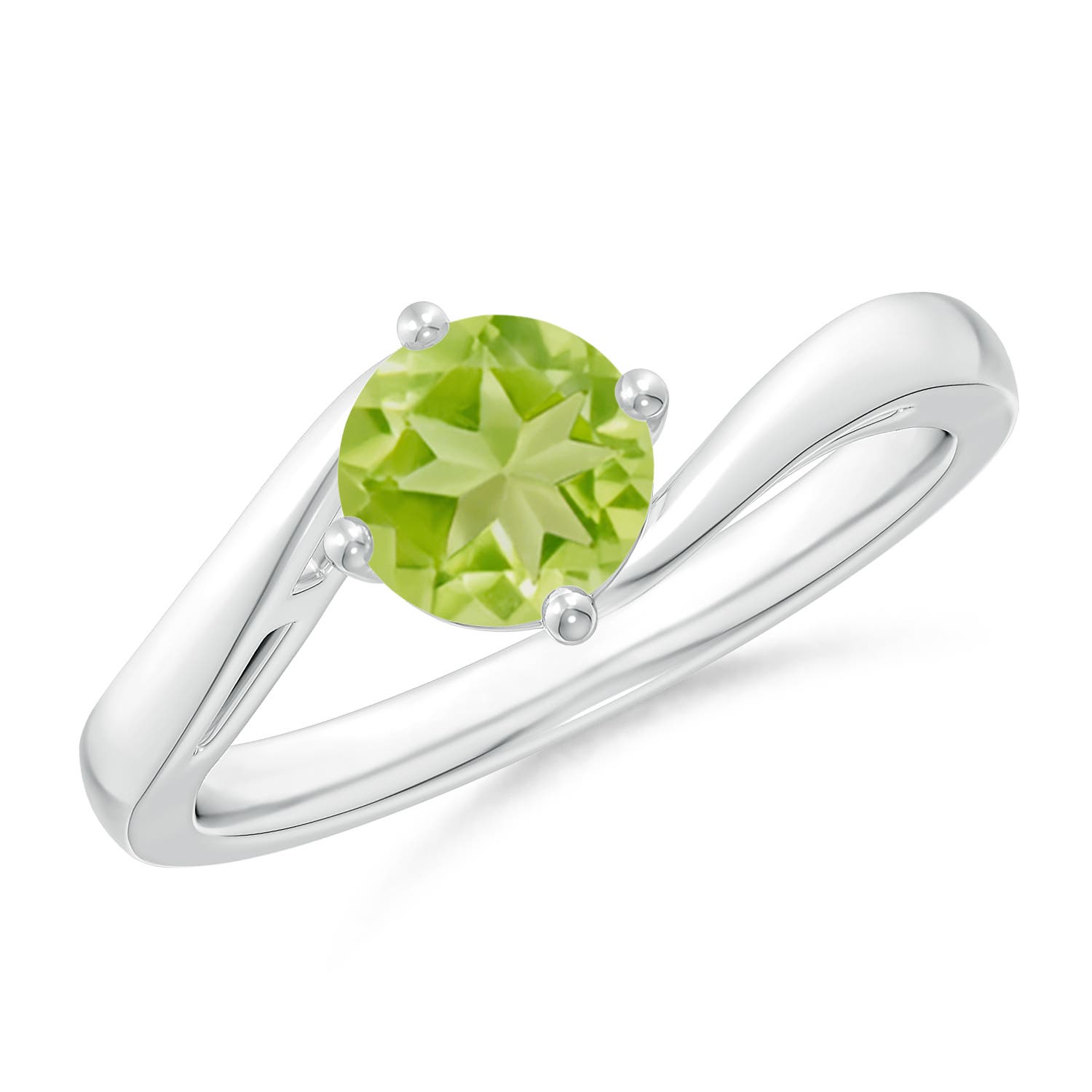 AA - Peridot / 0.95 CT / 14 KT White Gold