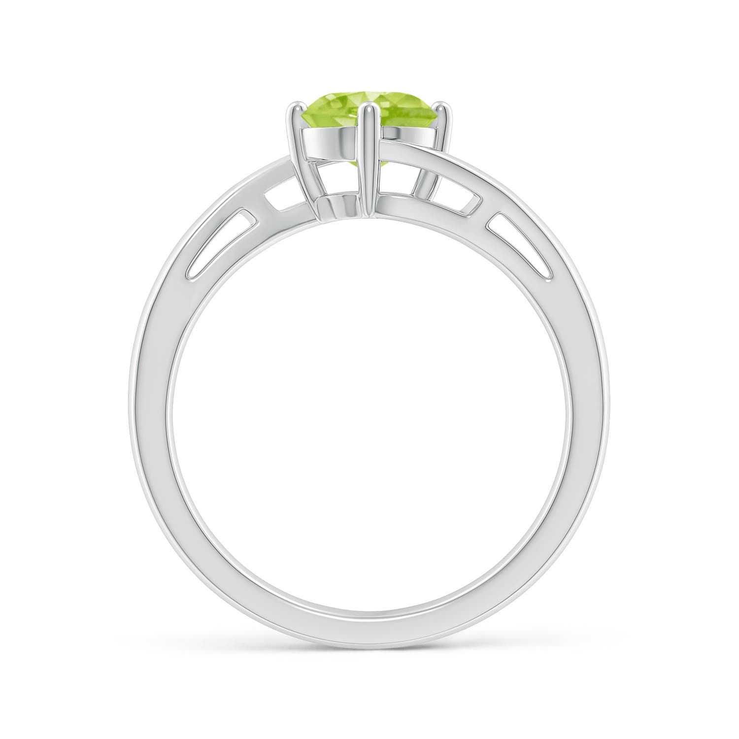 AA - Peridot / 0.95 CT / 14 KT White Gold