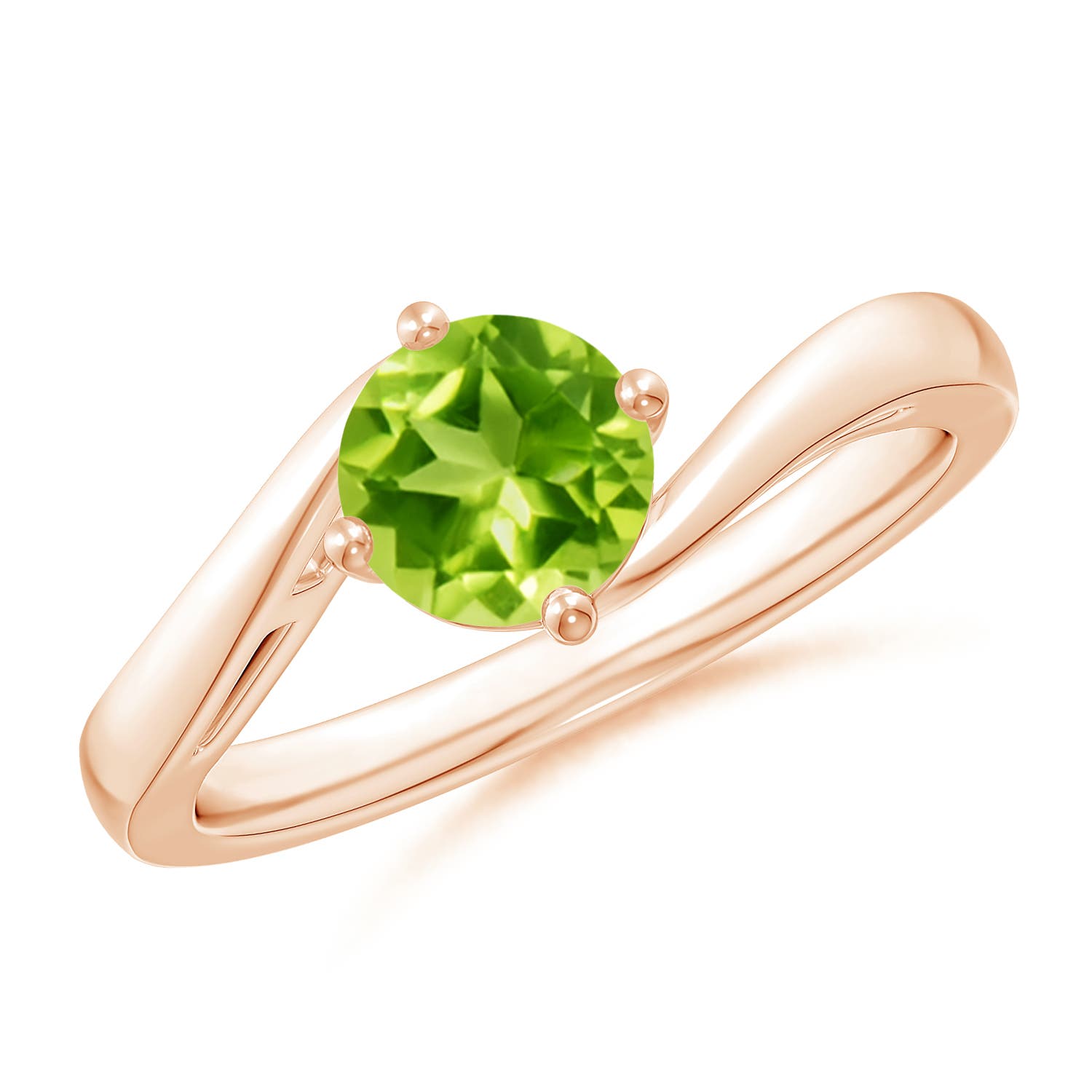 AAA - Peridot / 0.95 CT / 14 KT Rose Gold