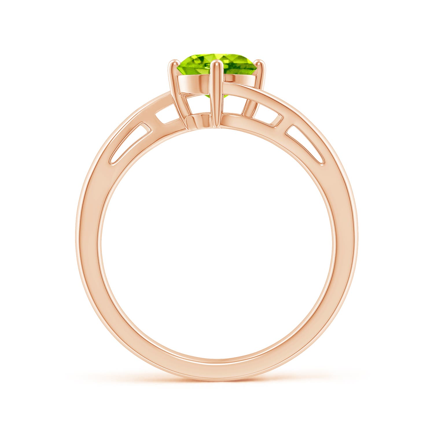 AAA - Peridot / 0.95 CT / 14 KT Rose Gold