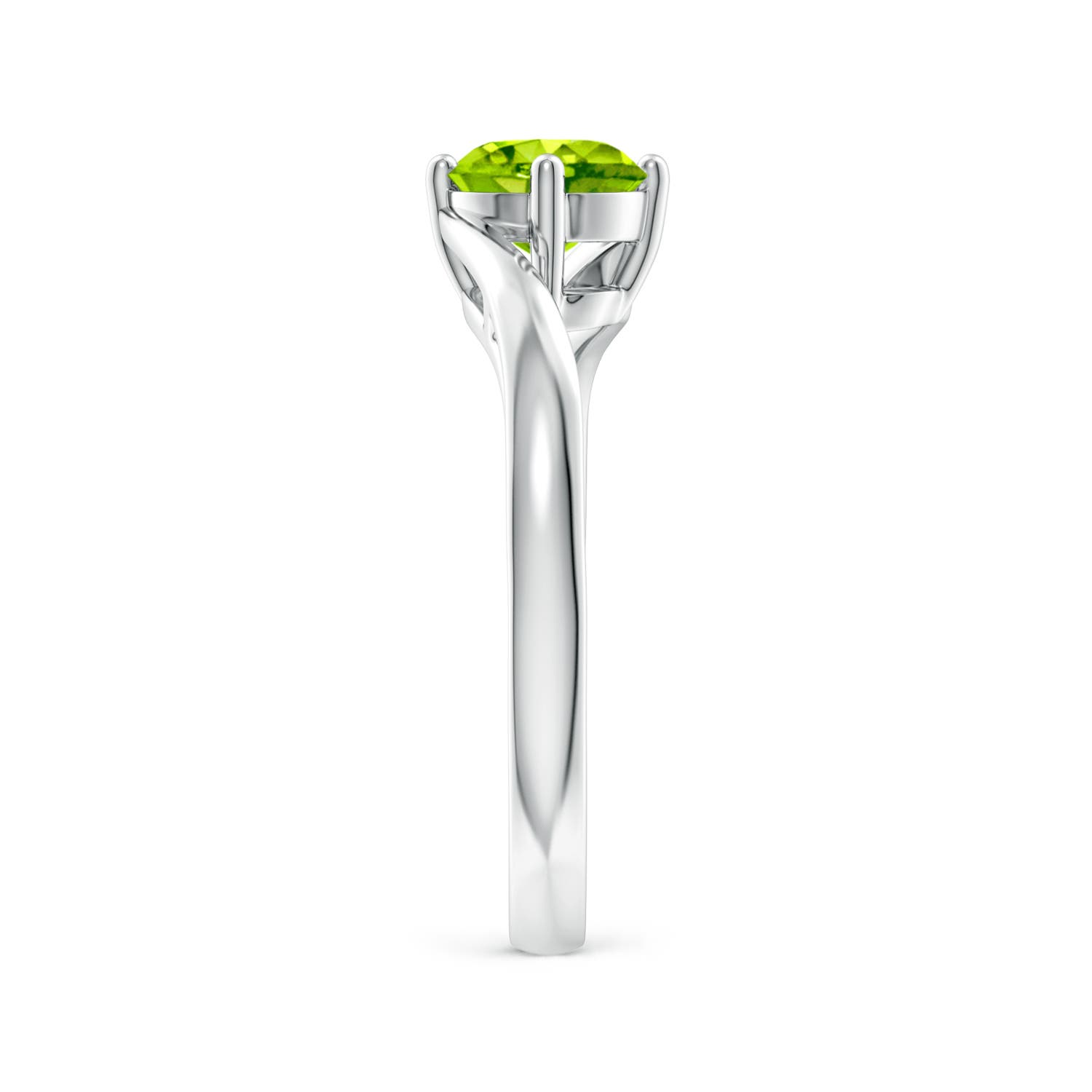 AAA - Peridot / 0.95 CT / 14 KT White Gold