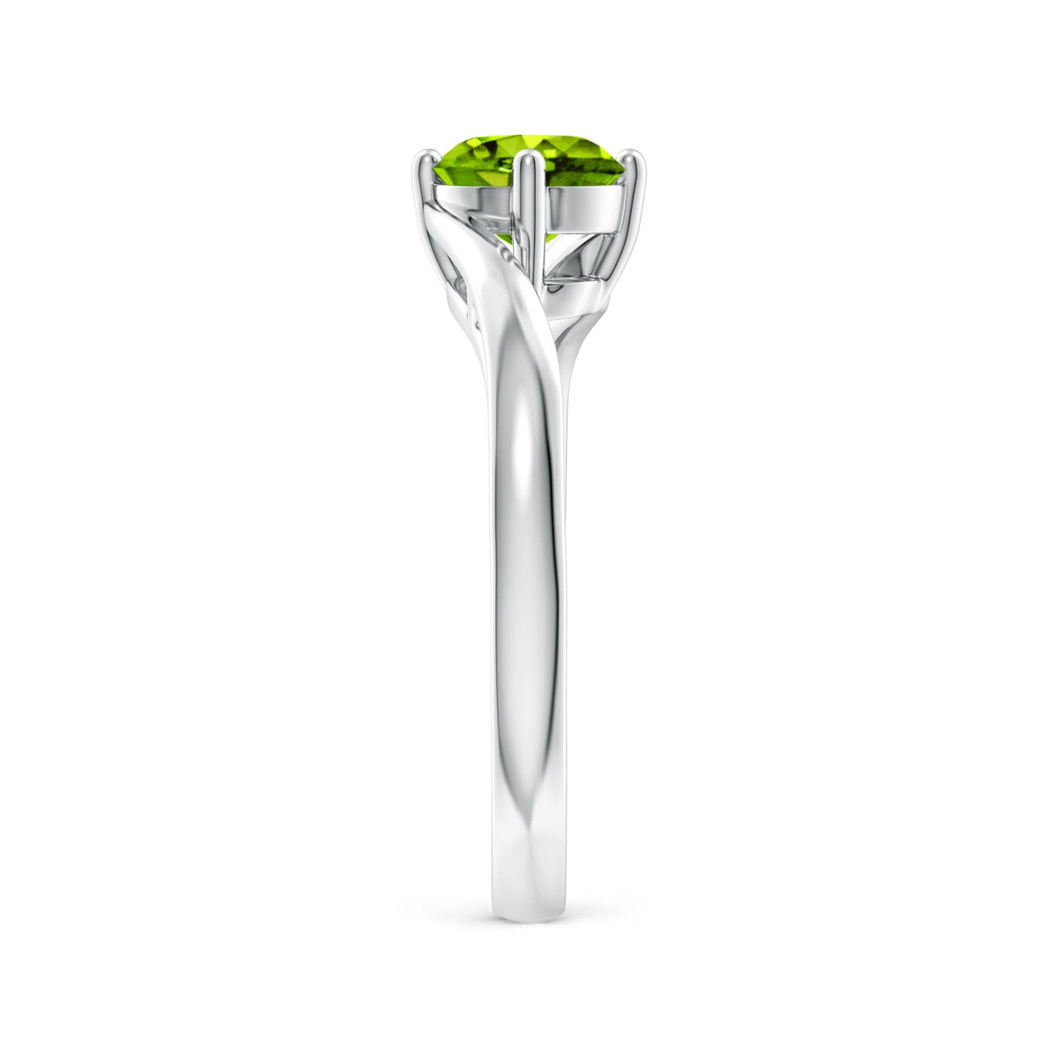 AAAA - Peridot / 0.95 CT / 14 KT White Gold