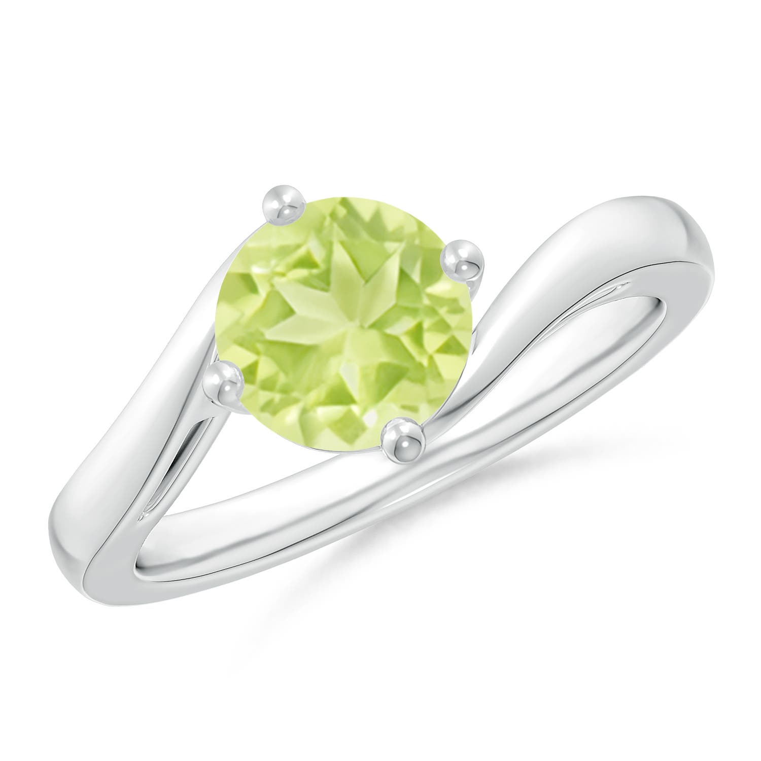 A - Peridot / 1.4 CT / 14 KT White Gold