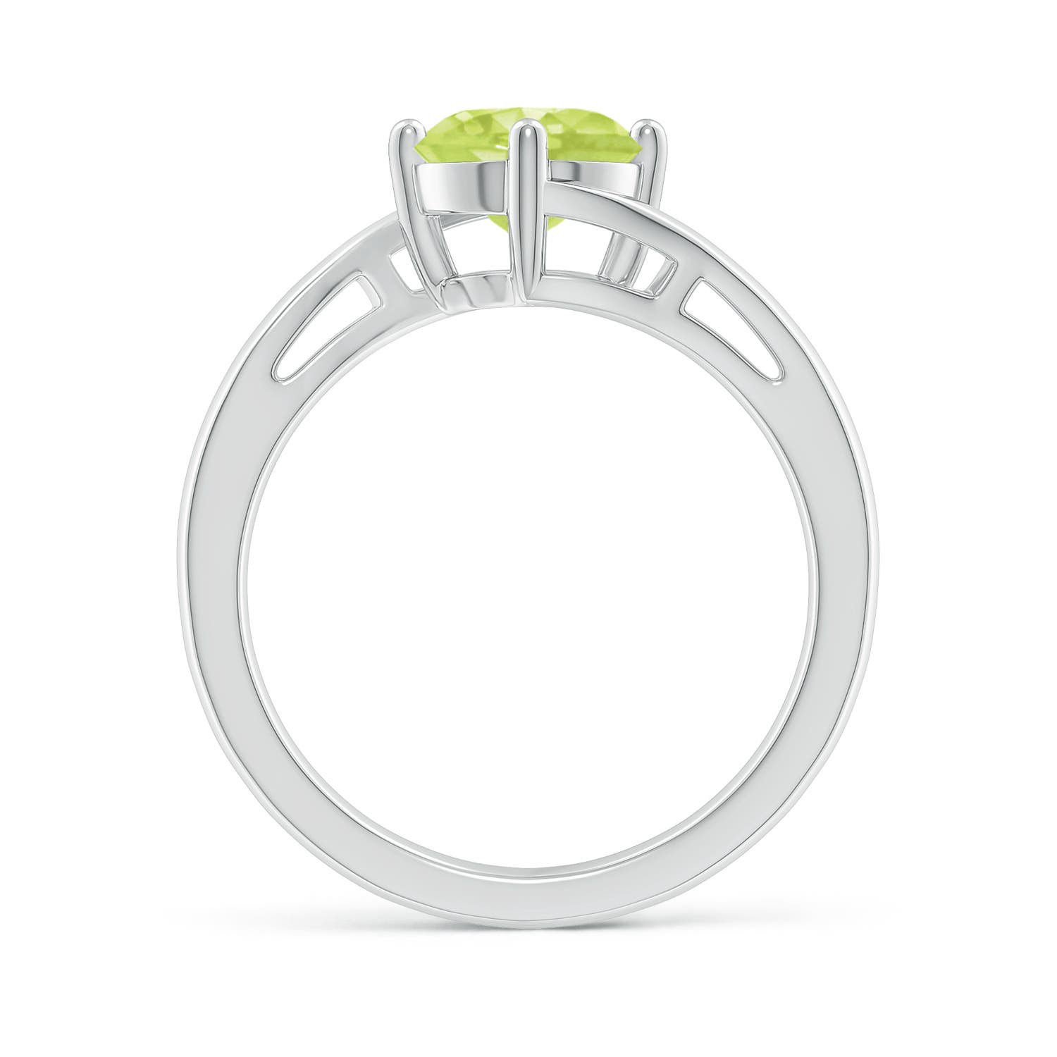 A - Peridot / 1.4 CT / 14 KT White Gold