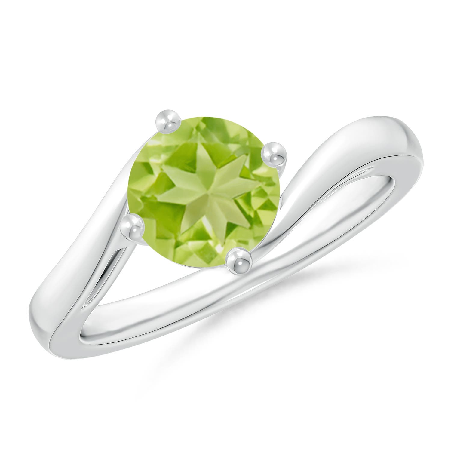 AA - Peridot / 1.4 CT / 14 KT White Gold