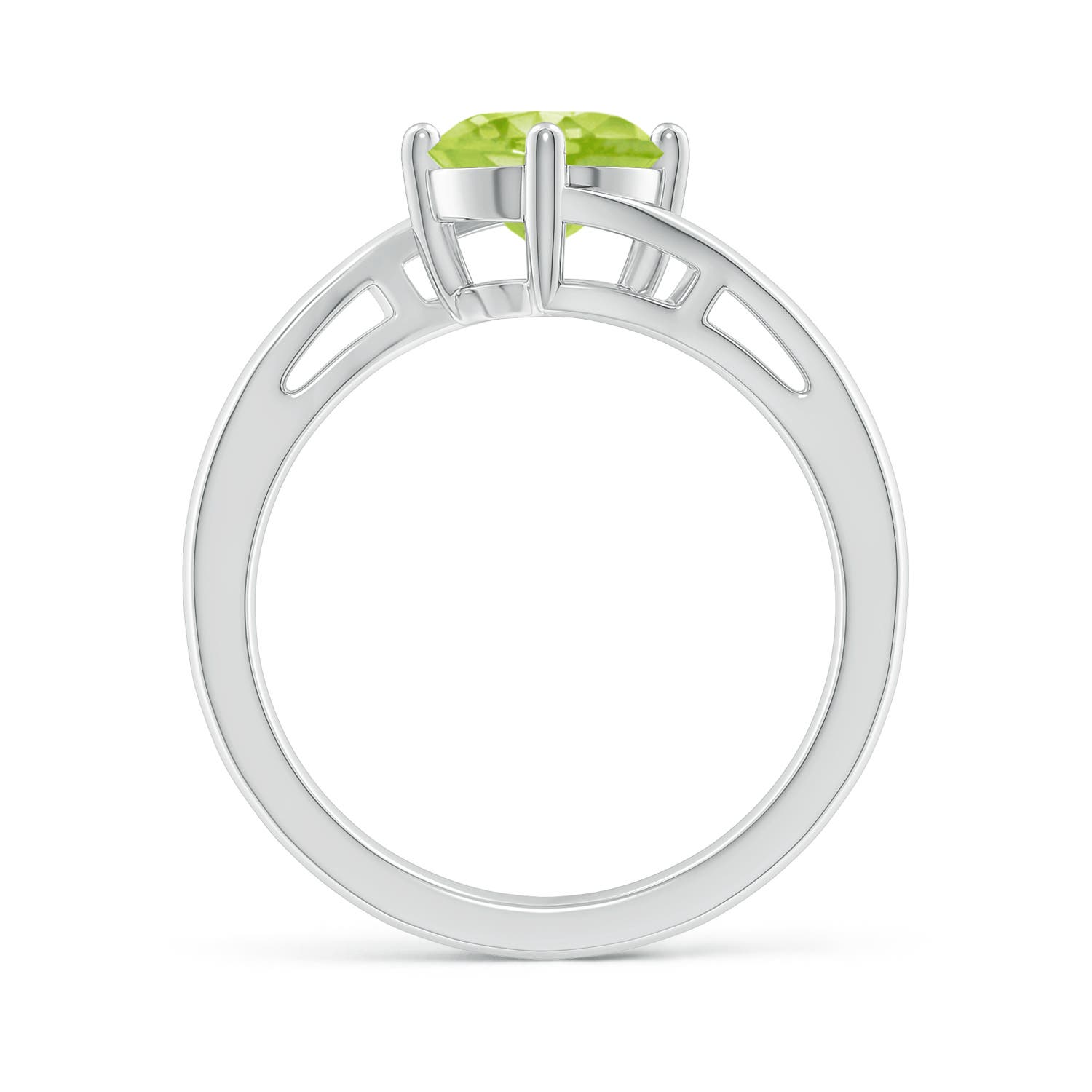 AA - Peridot / 1.4 CT / 14 KT White Gold