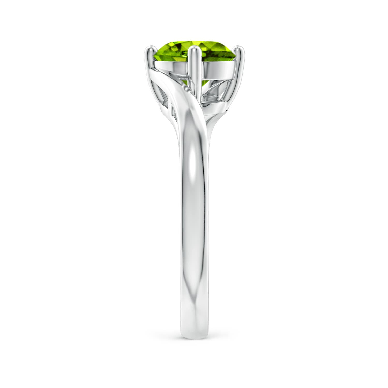 AAAA - Peridot / 1.4 CT / 14 KT White Gold