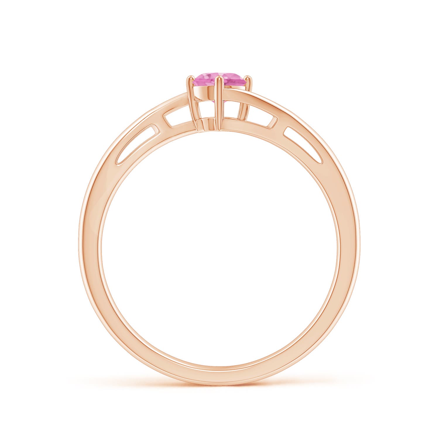 A - Pink Sapphire / 0.33 CT / 14 KT Rose Gold