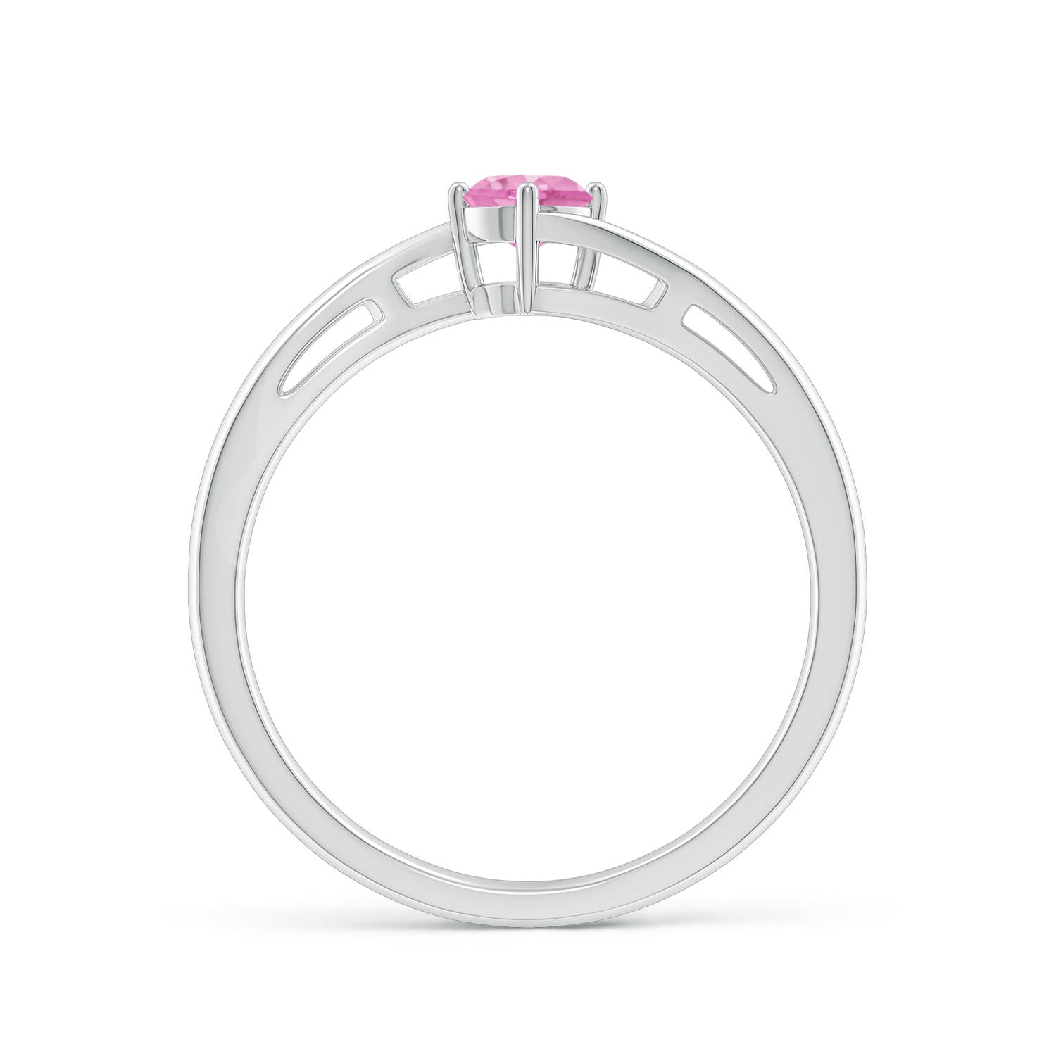 A - Pink Sapphire / 0.33 CT / 14 KT White Gold