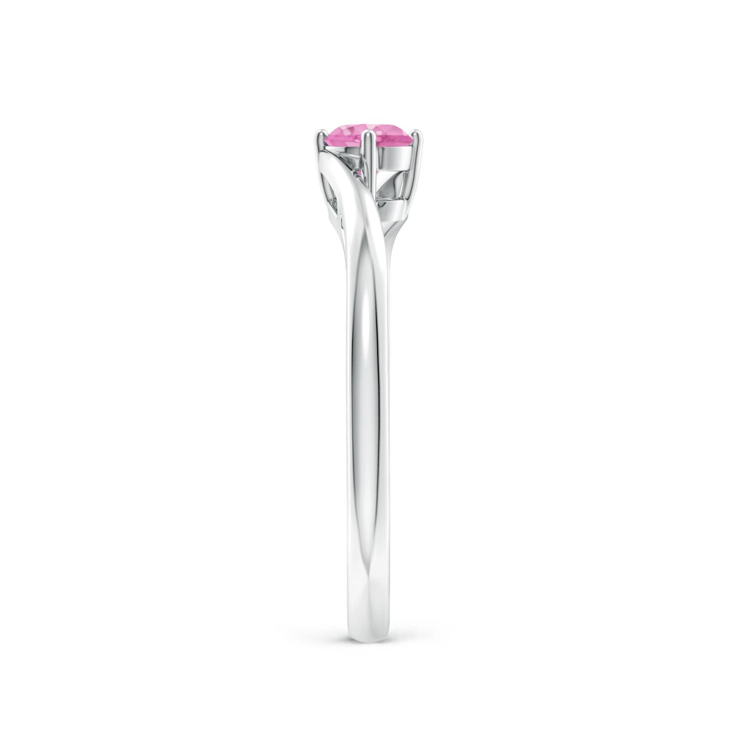 A - Pink Sapphire / 0.33 CT / 14 KT White Gold