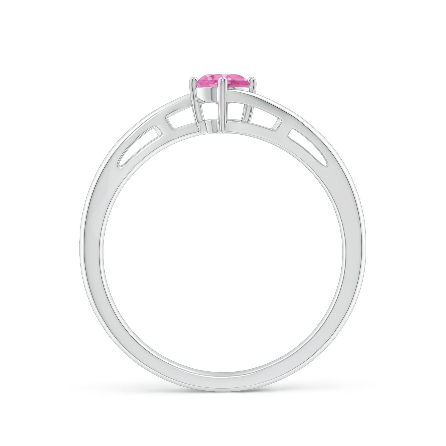 AA - Pink Sapphire / 0.33 CT / 14 KT White Gold