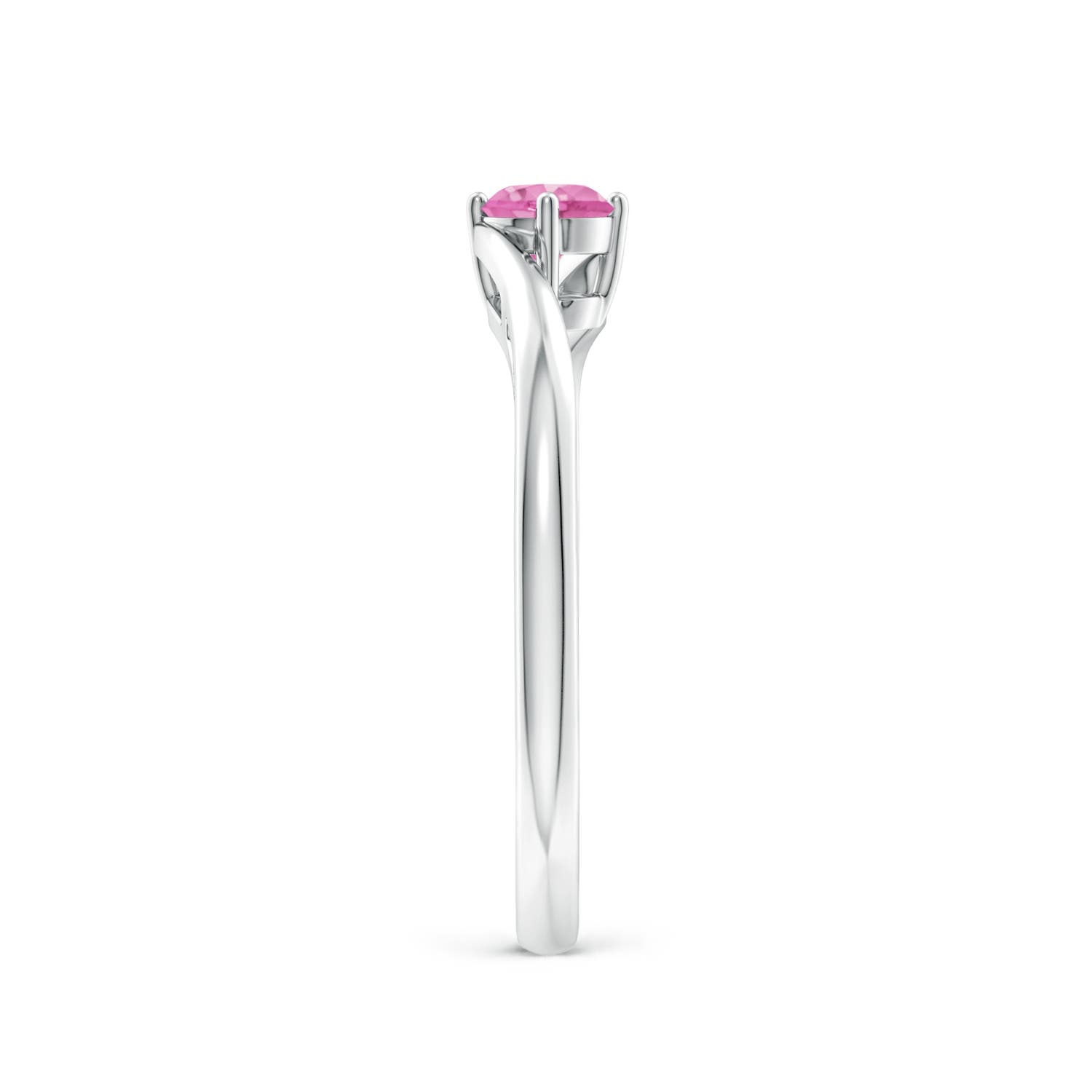 AA - Pink Sapphire / 0.33 CT / 14 KT White Gold