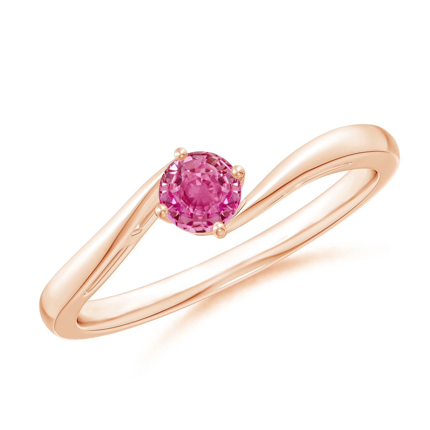 AAA - Pink Sapphire / 0.33 CT / 14 KT Rose Gold