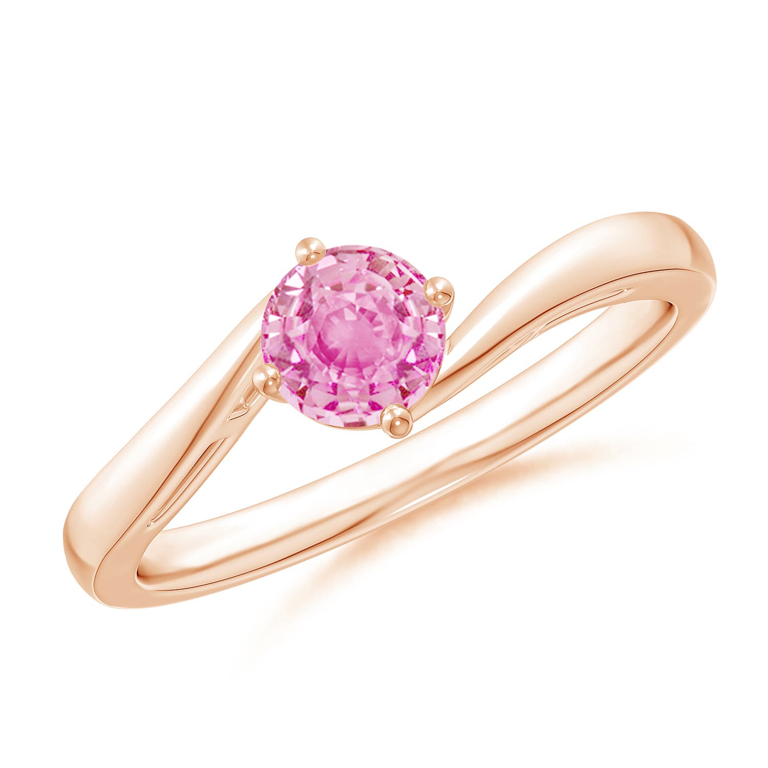 A - Pink Sapphire / 0.6 CT / 14 KT Rose Gold