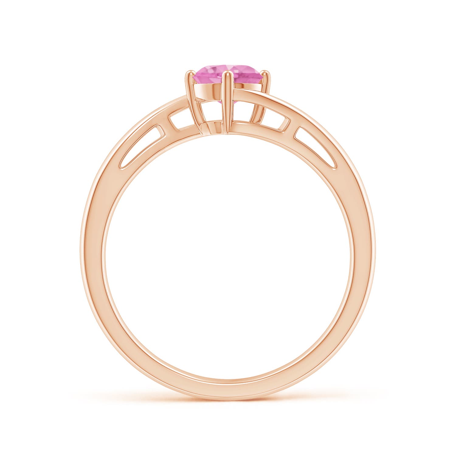 A - Pink Sapphire / 0.6 CT / 14 KT Rose Gold