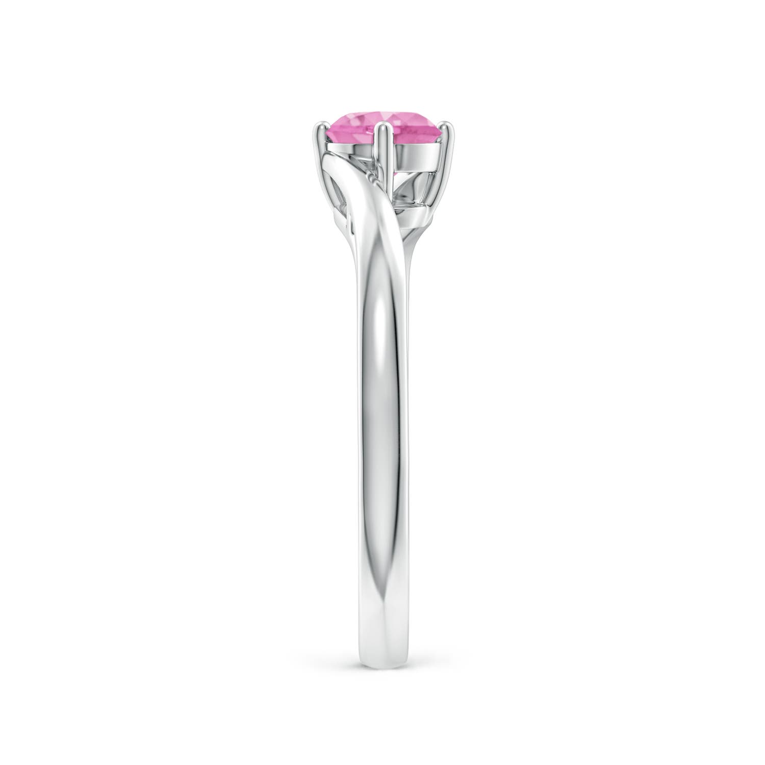 A - Pink Sapphire / 0.6 CT / 14 KT White Gold