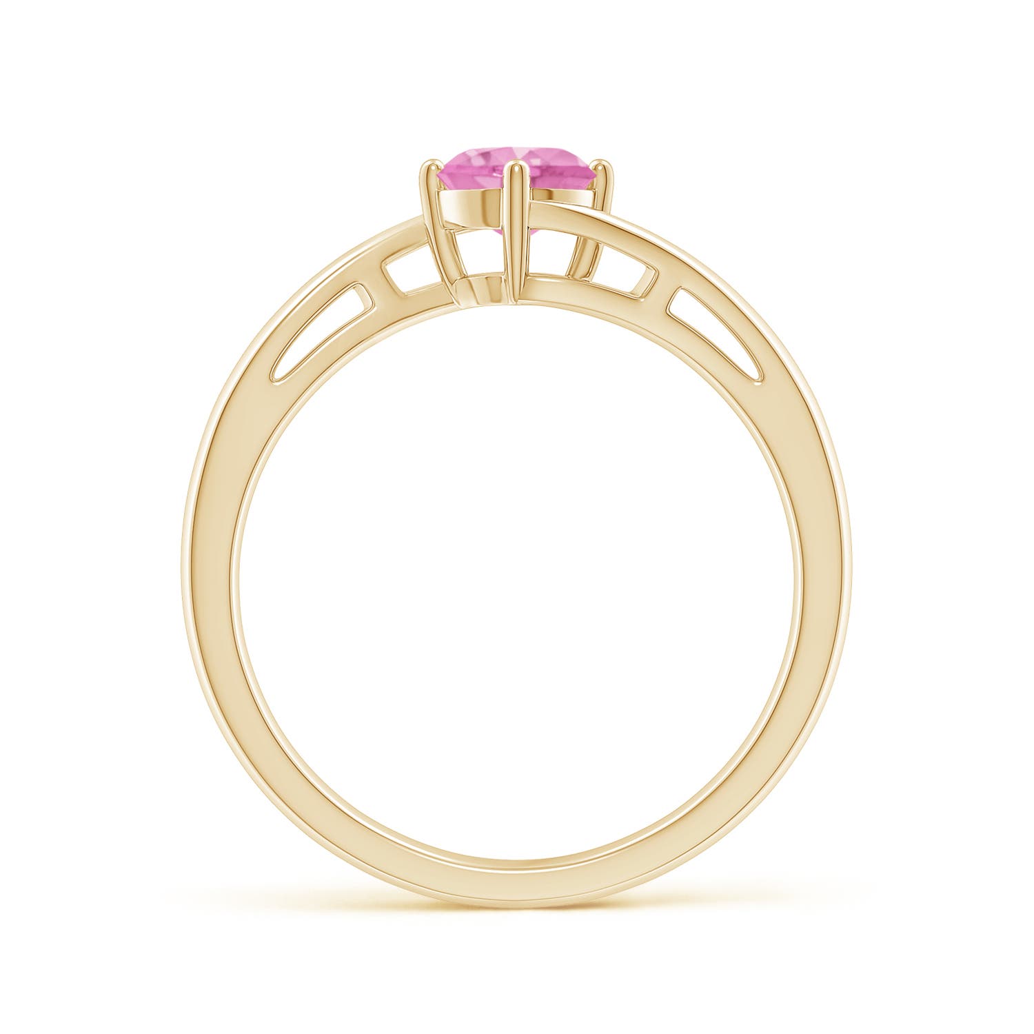 A - Pink Sapphire / 0.6 CT / 14 KT Yellow Gold