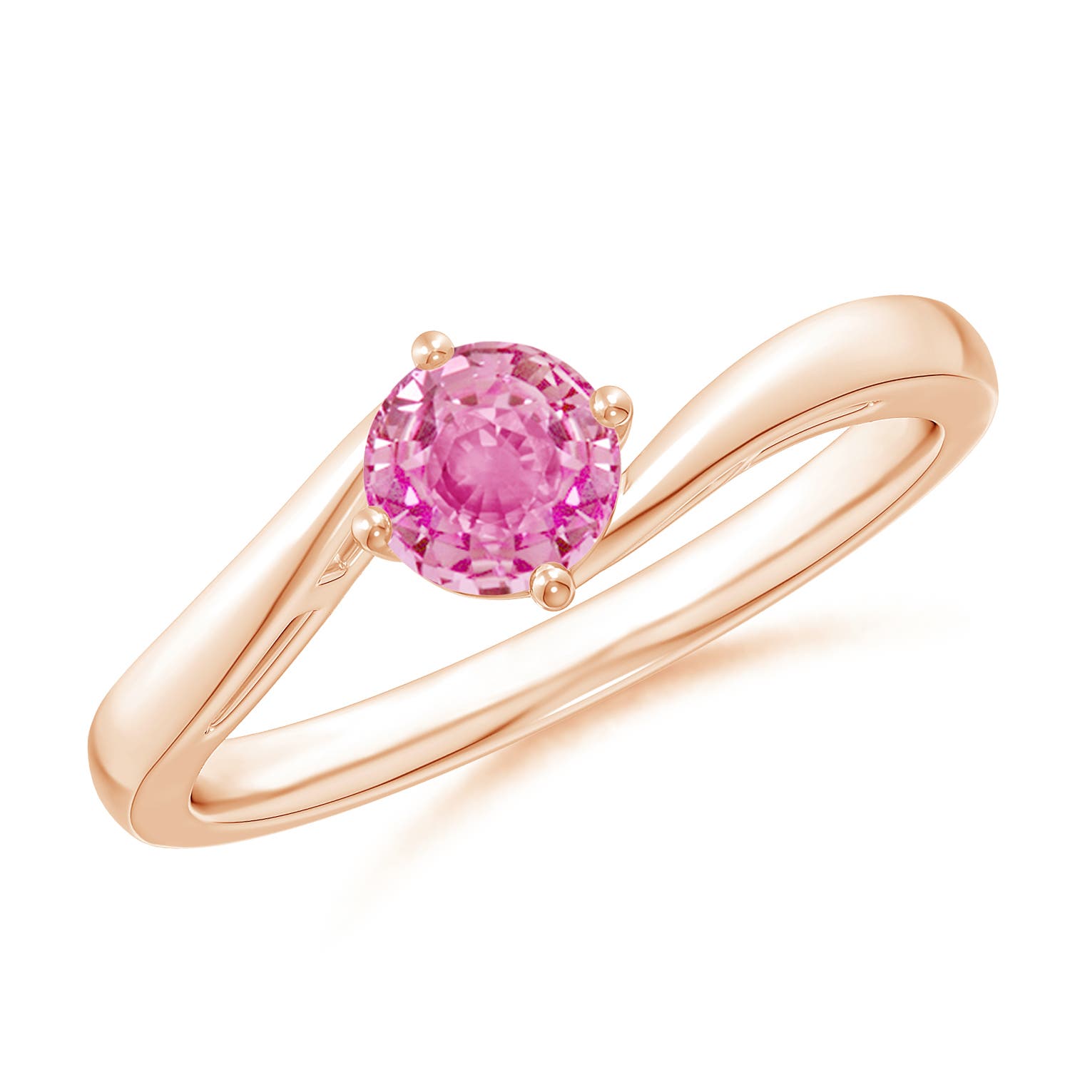 AA - Pink Sapphire / 0.6 CT / 14 KT Rose Gold