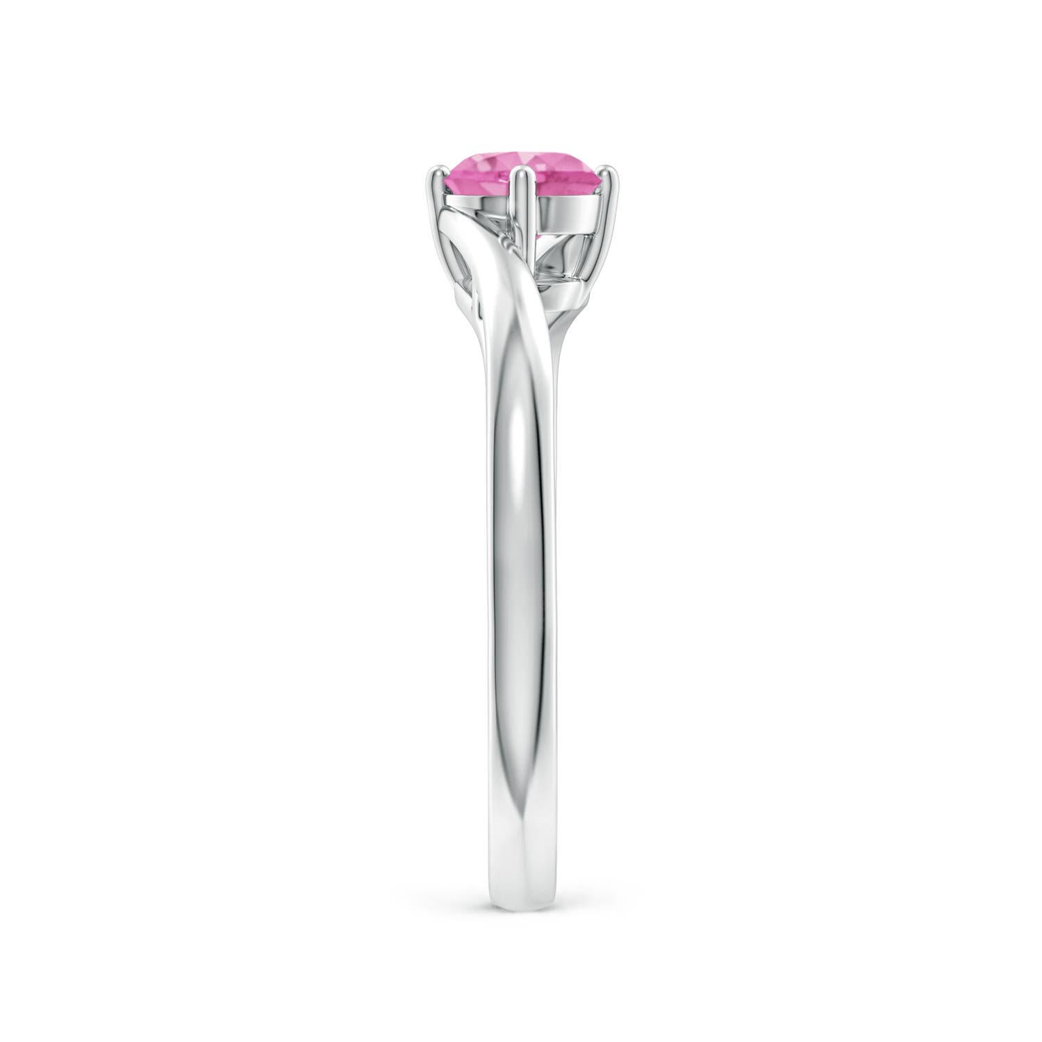 AA - Pink Sapphire / 0.6 CT / 14 KT White Gold