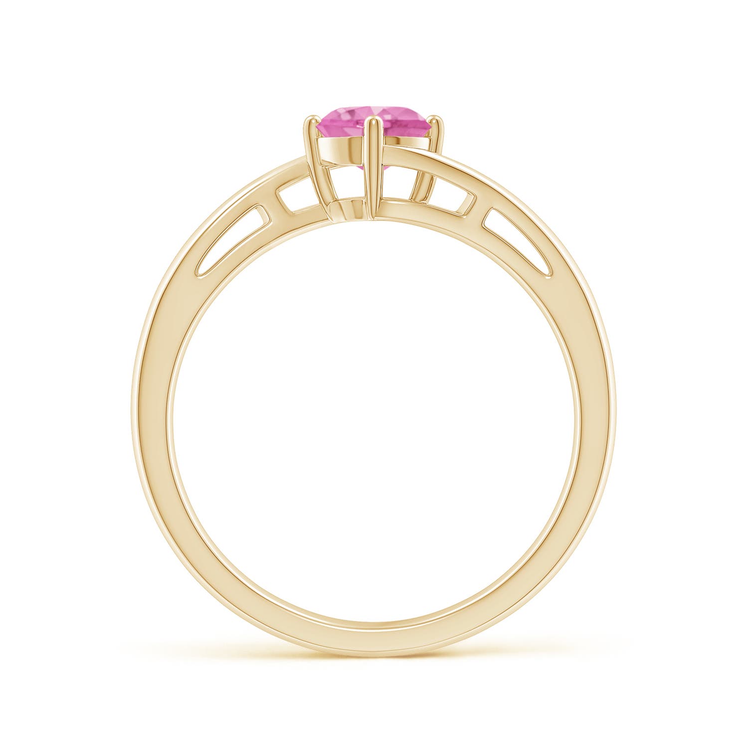 AA - Pink Sapphire / 0.6 CT / 14 KT Yellow Gold