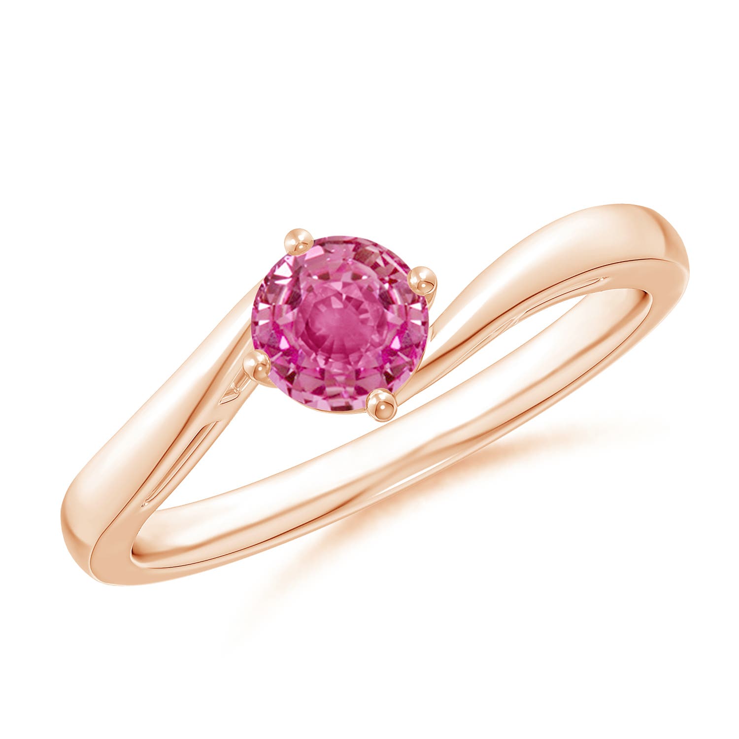 AAA - Pink Sapphire / 0.6 CT / 14 KT Rose Gold