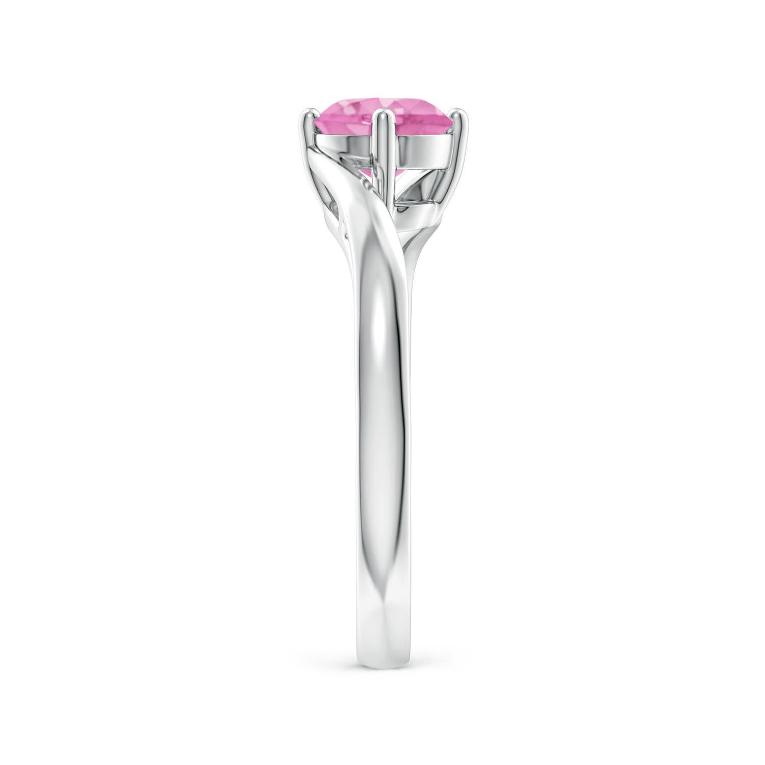 A - Pink Sapphire / 1 CT / 14 KT White Gold