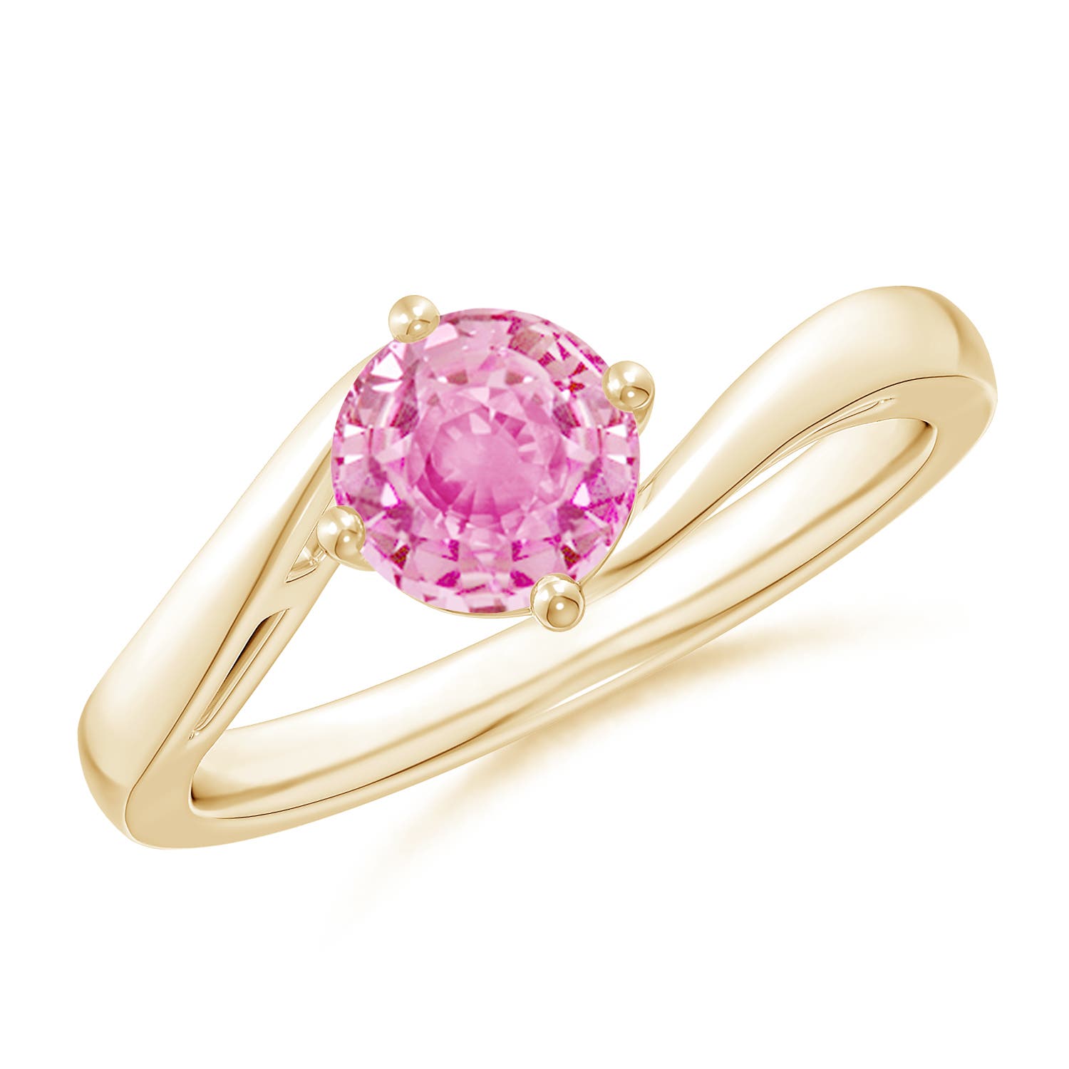 A - Pink Sapphire / 1 CT / 14 KT Yellow Gold