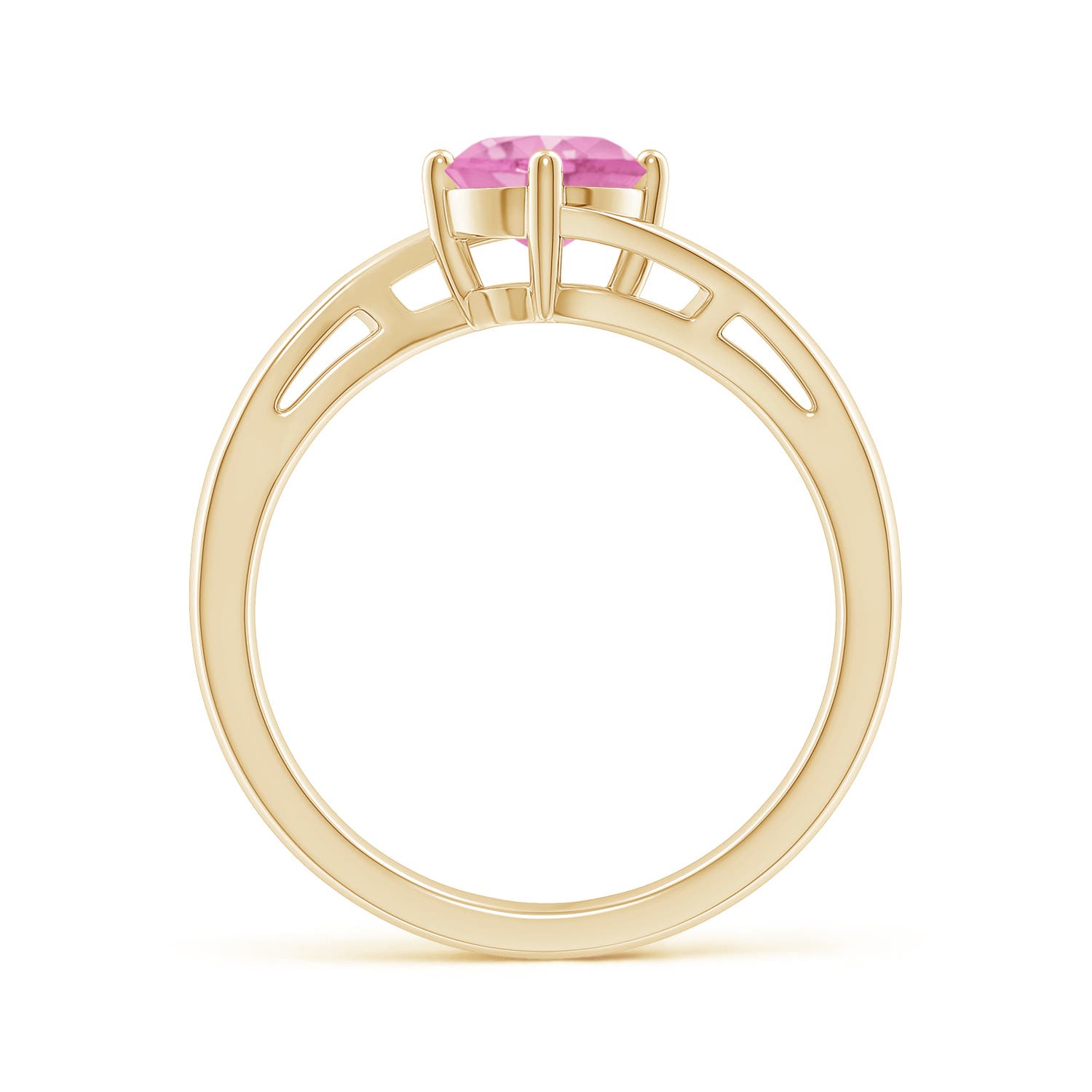 A - Pink Sapphire / 1 CT / 14 KT Yellow Gold